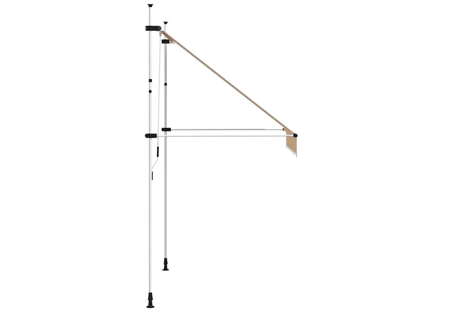 vidaXL 43232 Manual Retractable Awning 200cm Orange And White Stripes-3