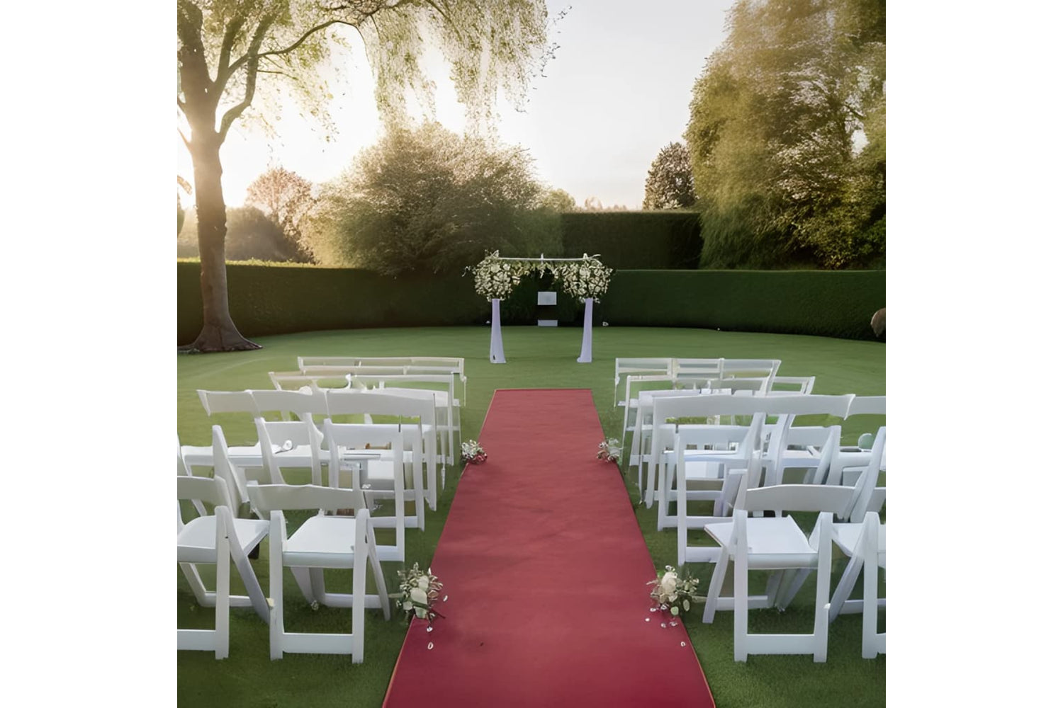 Vidaxl 30080 Exhibition Carpet Plain 1x12 M Red-3