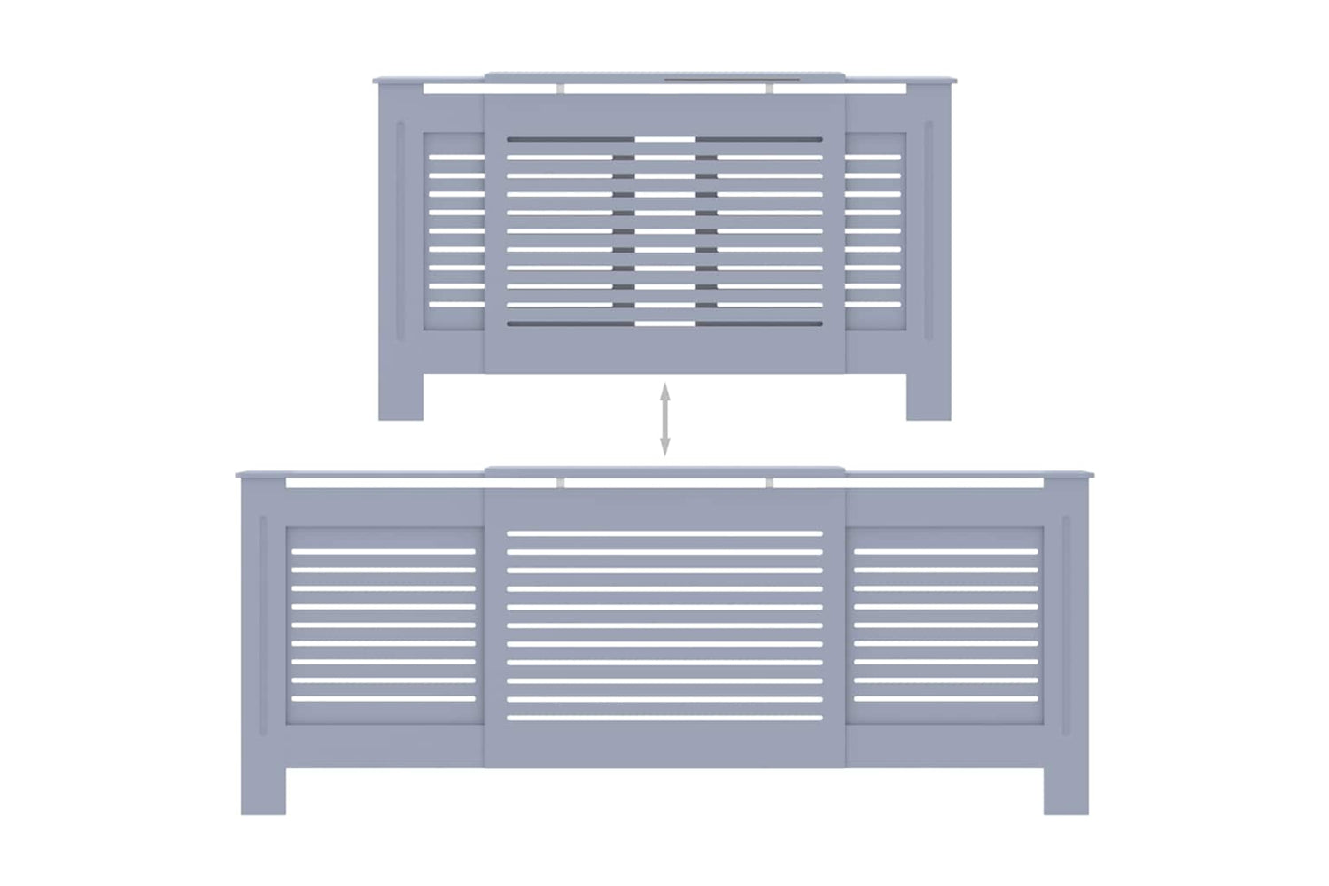 vidaXL Mdf Radiator Cover Grey 205cm-5