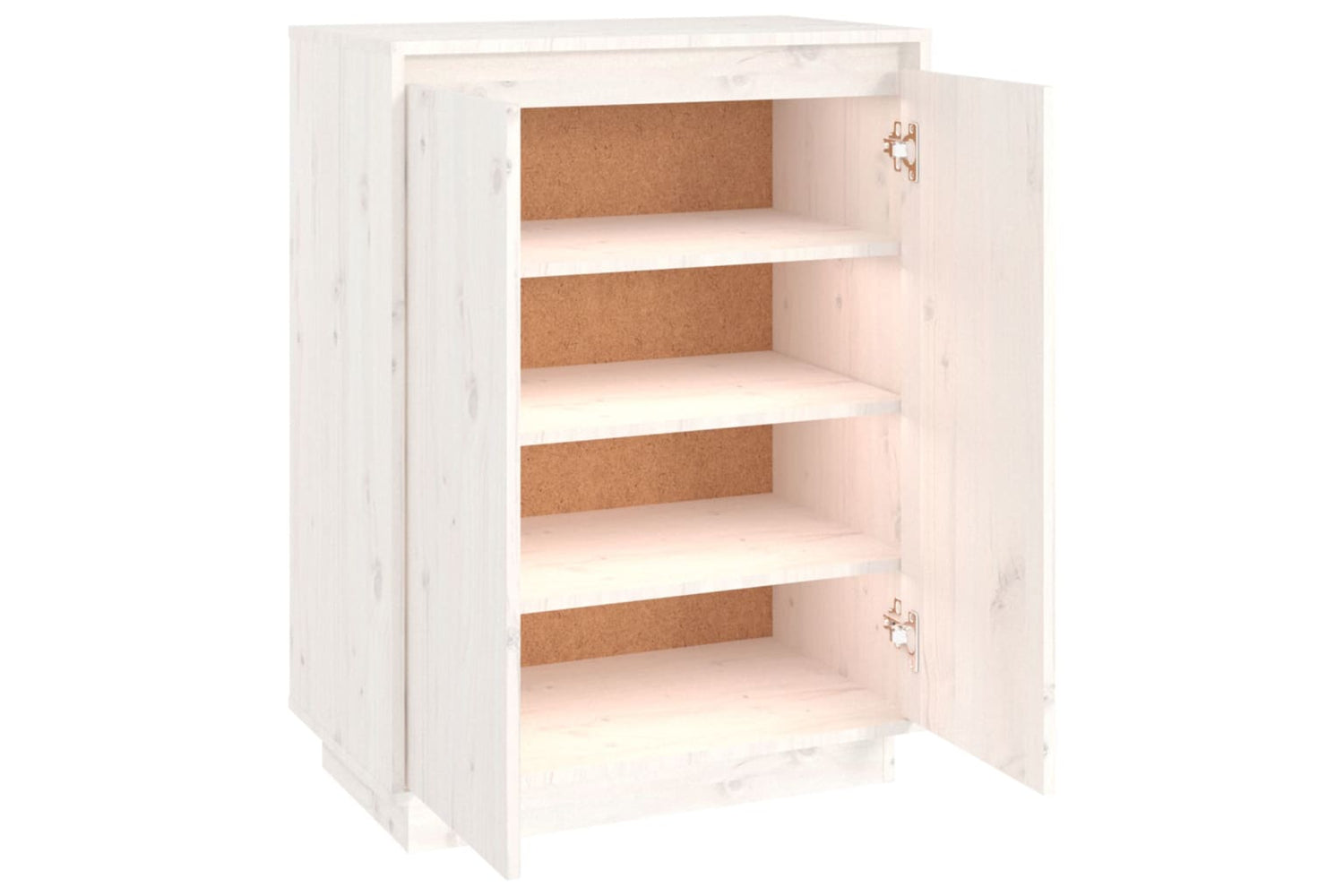 vidaXL 813531 Shoe Cabinet White 60x35x80cm Solid Wood Pine-6
