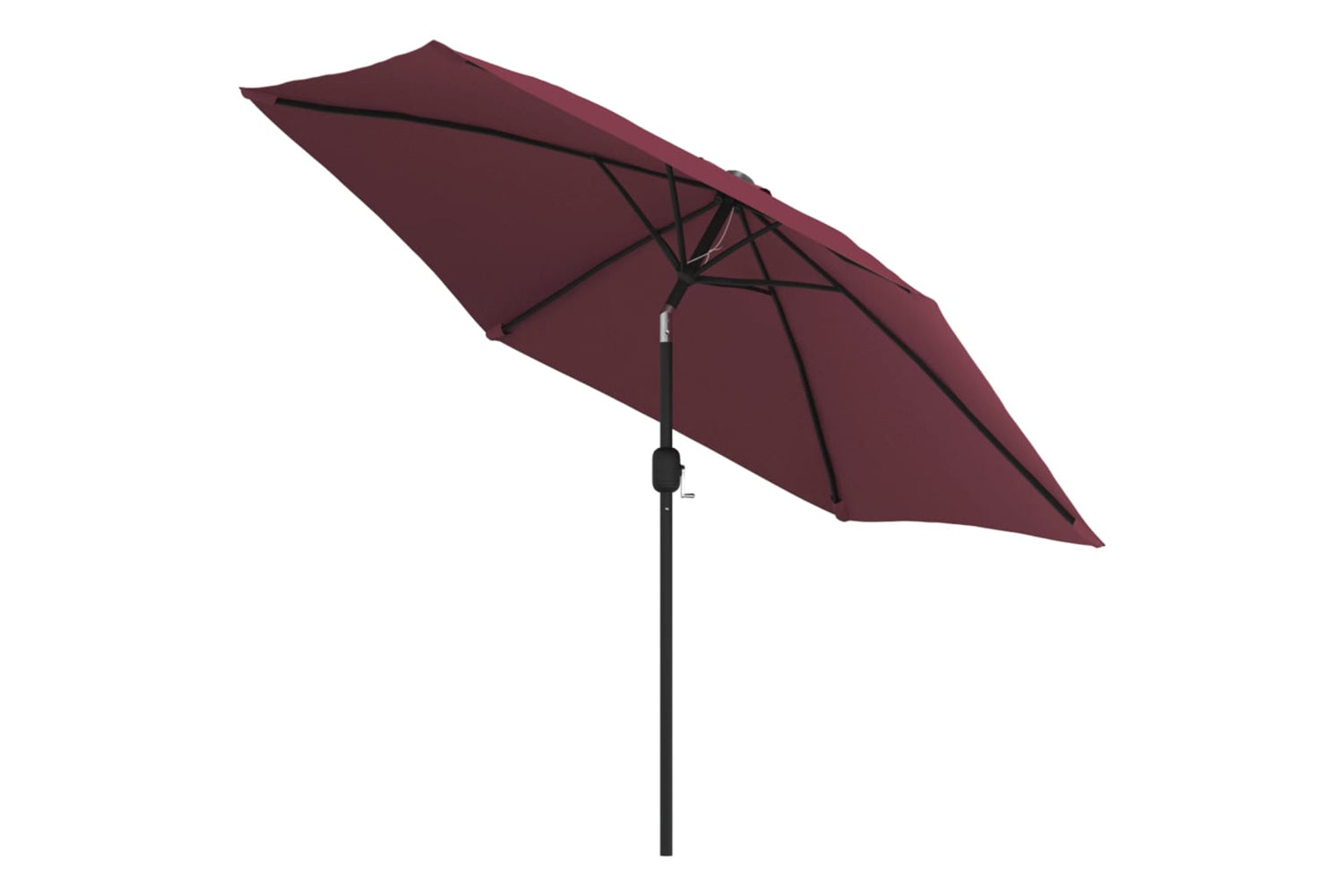 vidaXL 313756 Outdoor Parasol With Led Lights And Steel Pole 300cm Bordeaux Red-3