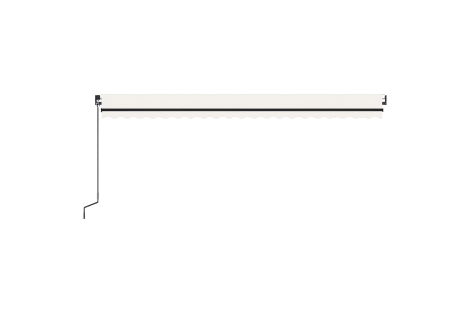 vidaXL Manual Retractable Awning 500x300cm Cream-3