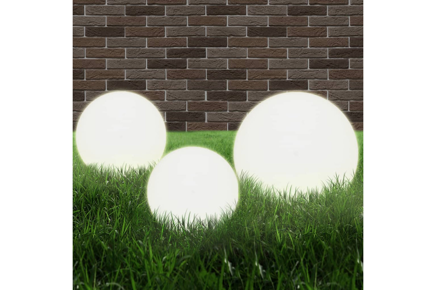 vidaXL 277146 6 Piece Led Bowl Lamp Set Spherical 20/30/40cm Pmma-2