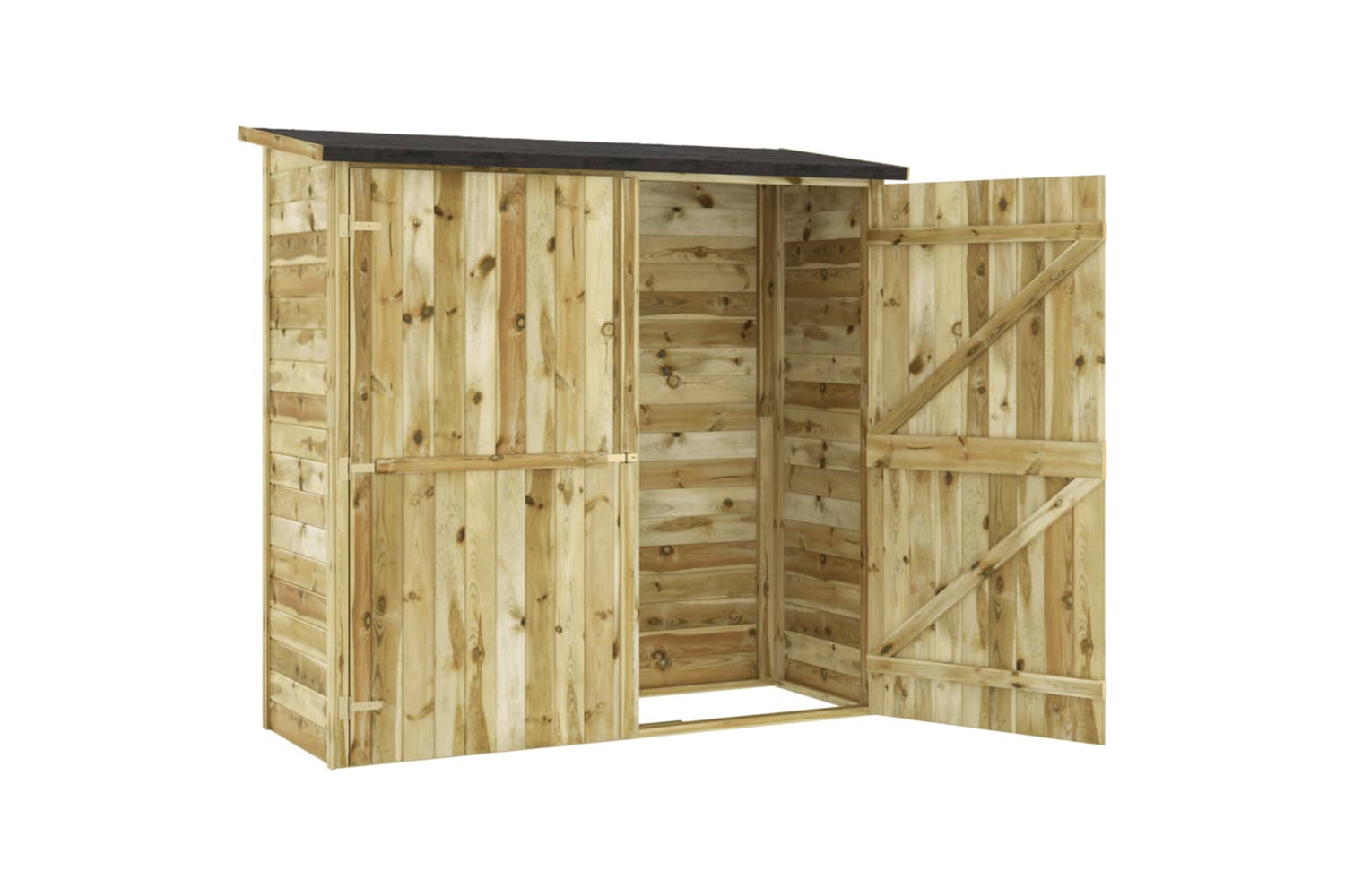 vidaXL 45307 Garden Tool Shed Impregnated Pinewood 182x76x175cm-5