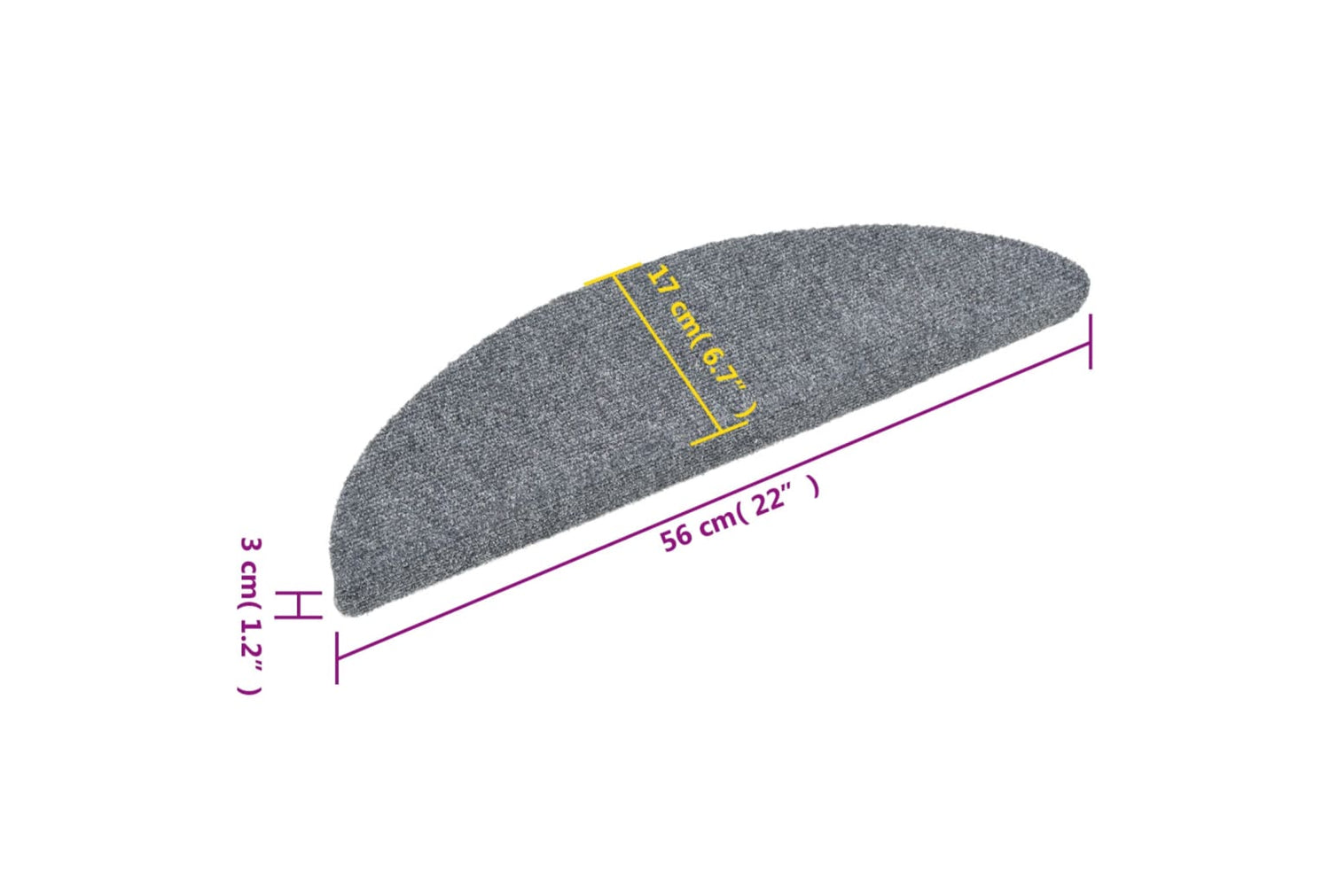 vidaXL 132693 15 Self-adhesive Stair Mats Needle Punch 56x17x3cm Light Grey-7