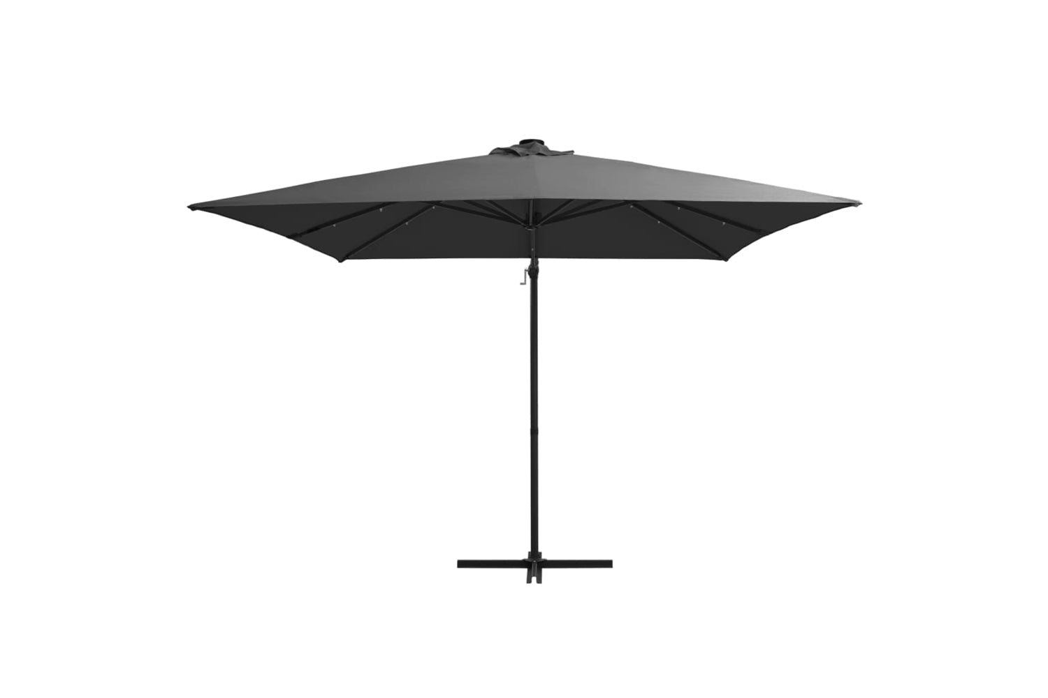 Vidaxl 46994 Cantilever Umbrella With Led Lights And Steel Pole 250x250 Cm Anthracite-2