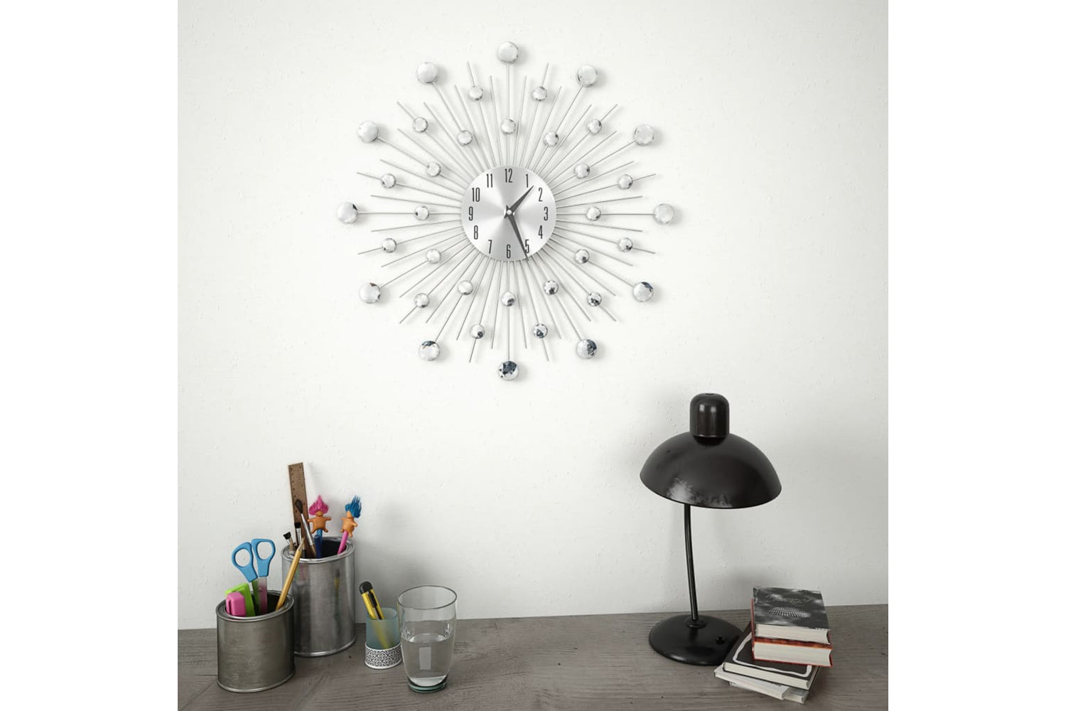 Vidaxl 50642 Wall Clock Modern Design 50 cm | Silver-2