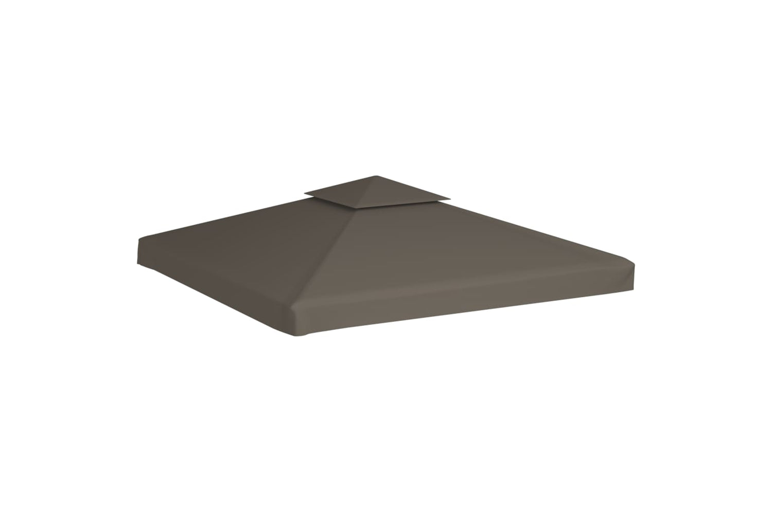 Vidaxl 2-tier Gazebo Top Cover 310 G/m2 3x3 M Taupe-2