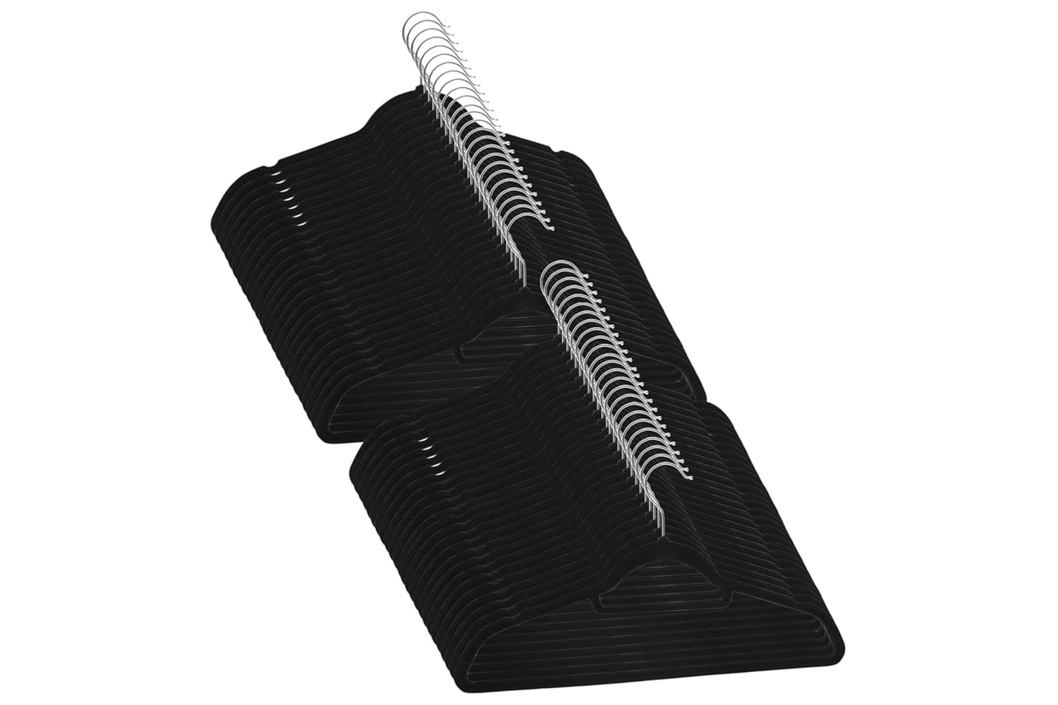 Vidaxl 289921 50 Pcs Clothes Hanger Set Anti-slip Black Velvet-2