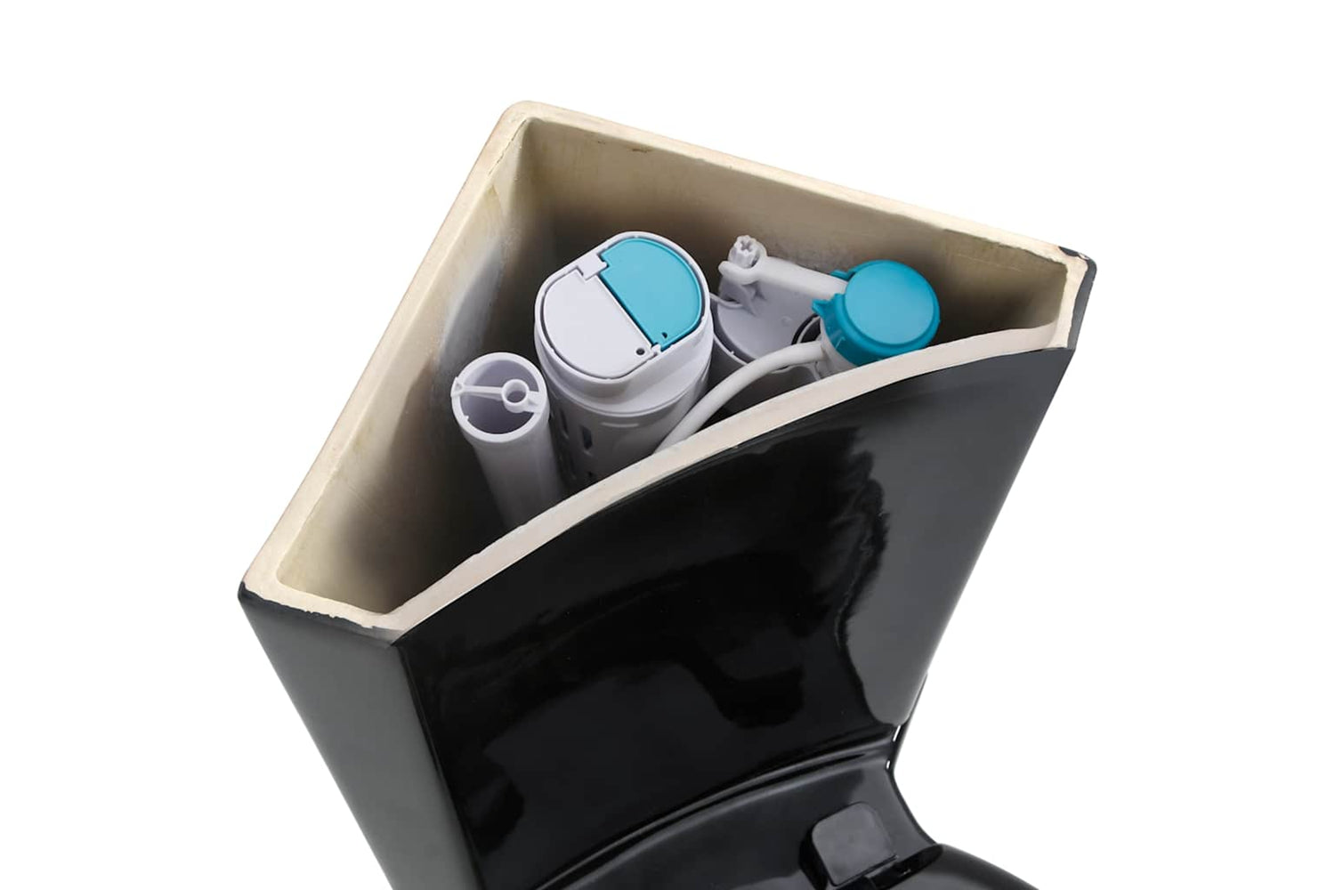 Vidaxl 141134 Wc Ceramic Toilet Bathroom Corner Toilet Black-7