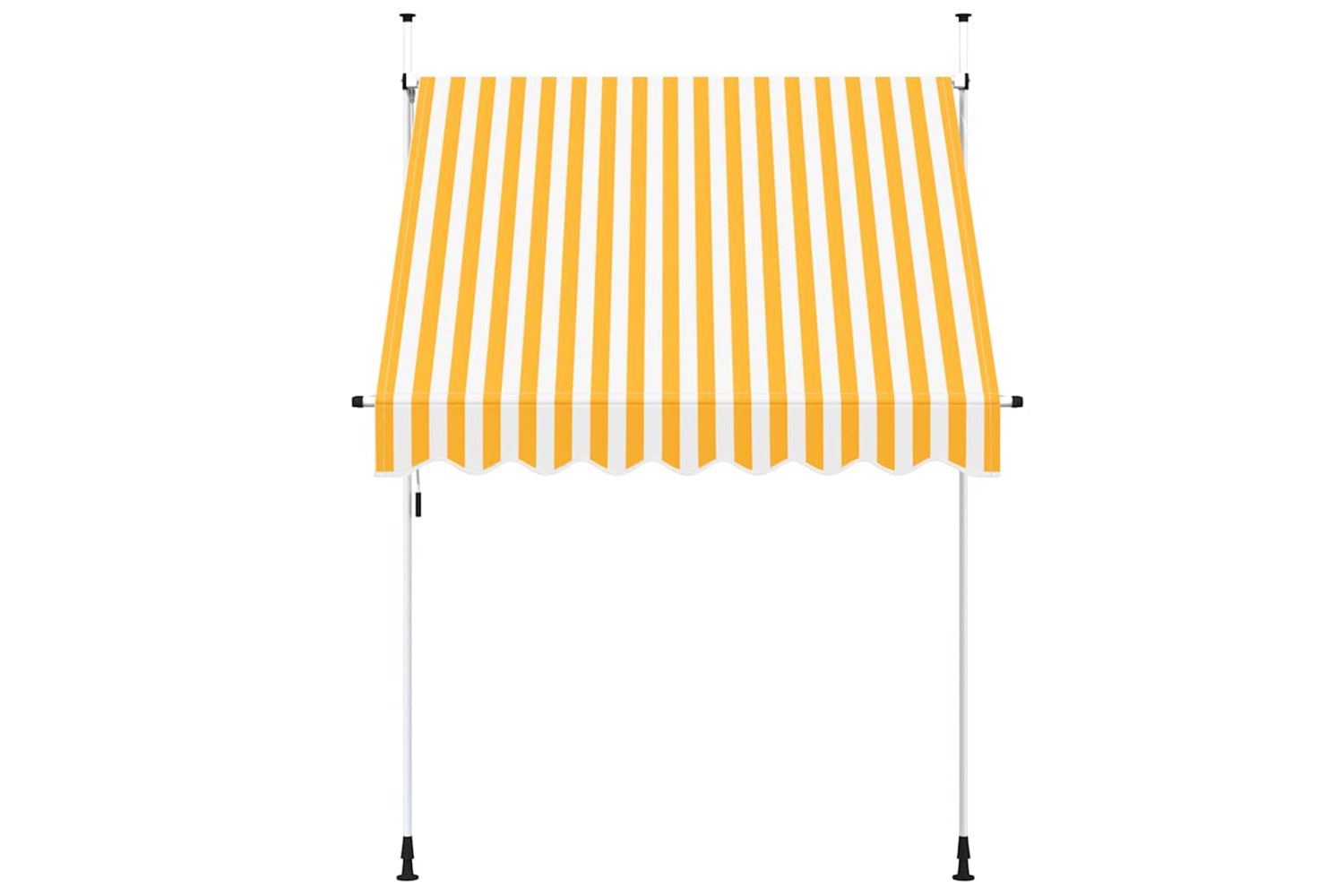 vidaXL 43232 Manual Retractable Awning 200cm Orange And White Stripes-2