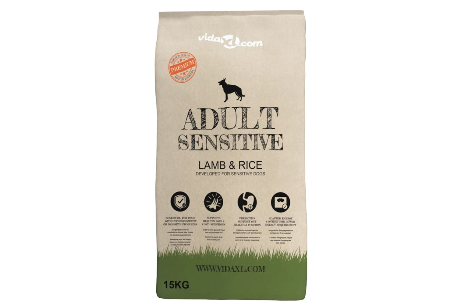 Vidaxl 170491 Premium Dry Dog Food Adult Sensitive Lamb & Rice 15 Kg-2
