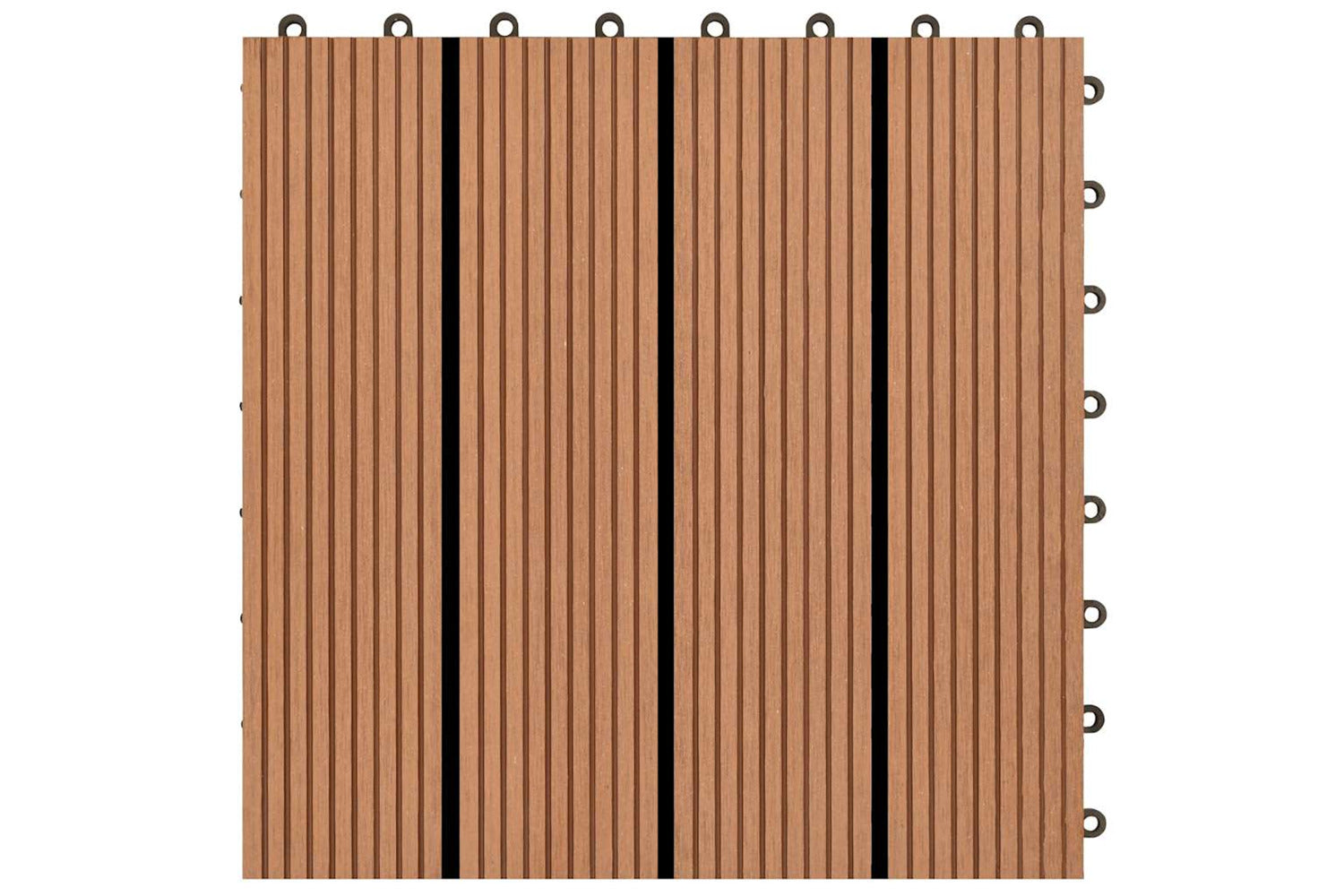 Vidaxl Wpc Tiles 30x30cm 11pcs 1m2 Brown-4