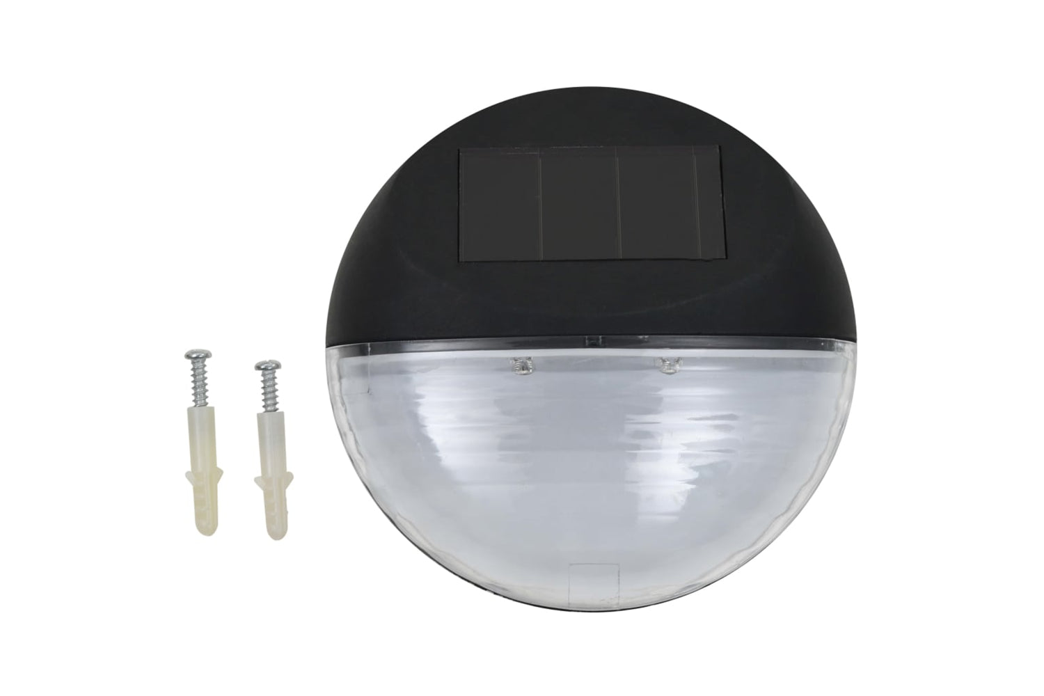 Vidaxl 277139 Outdoor Solar Wall Lamps Led 24 Pcs Round Black-2