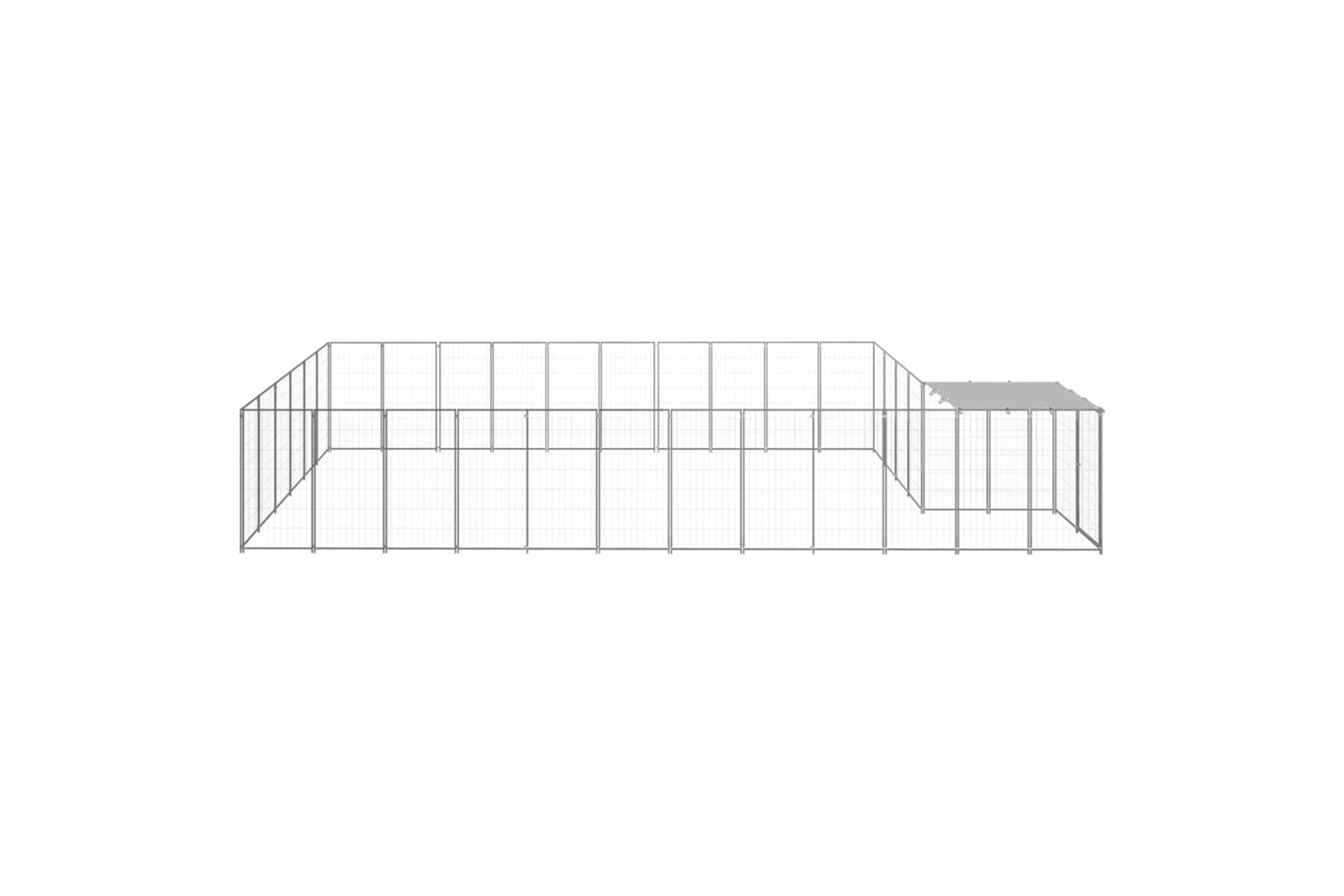 Vidaxl 3082222 Dog Kennel Silver 19.36 M2 Steel-3