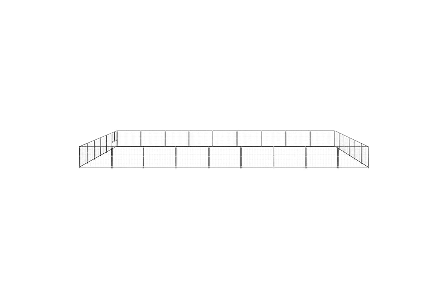 Vidaxl 3082172 Dog Kennel Black 54 M2 Steel-3