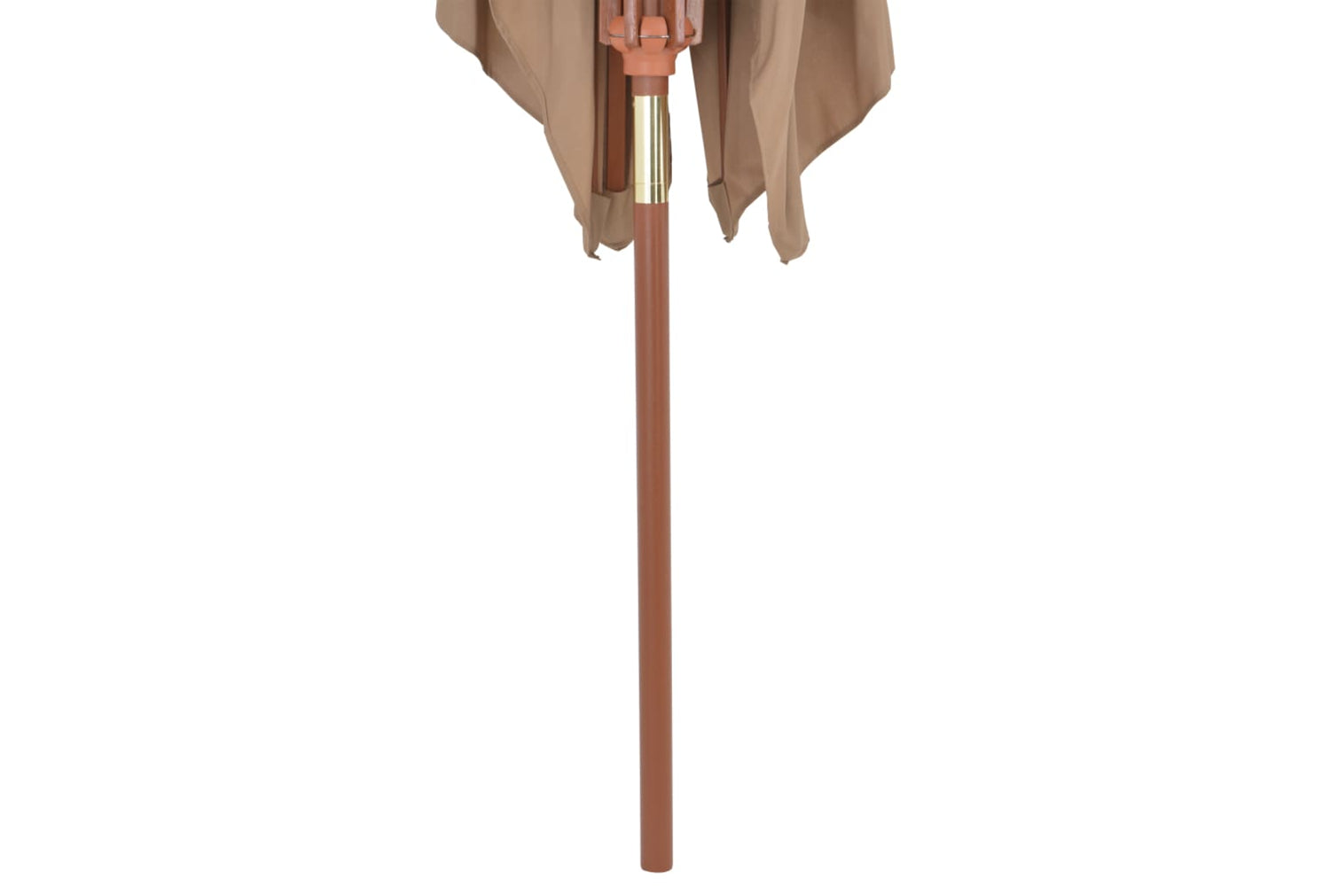 vidaXL 44514 Outdoor Parasol With Wooden Pole 200x300cm Taupe-5