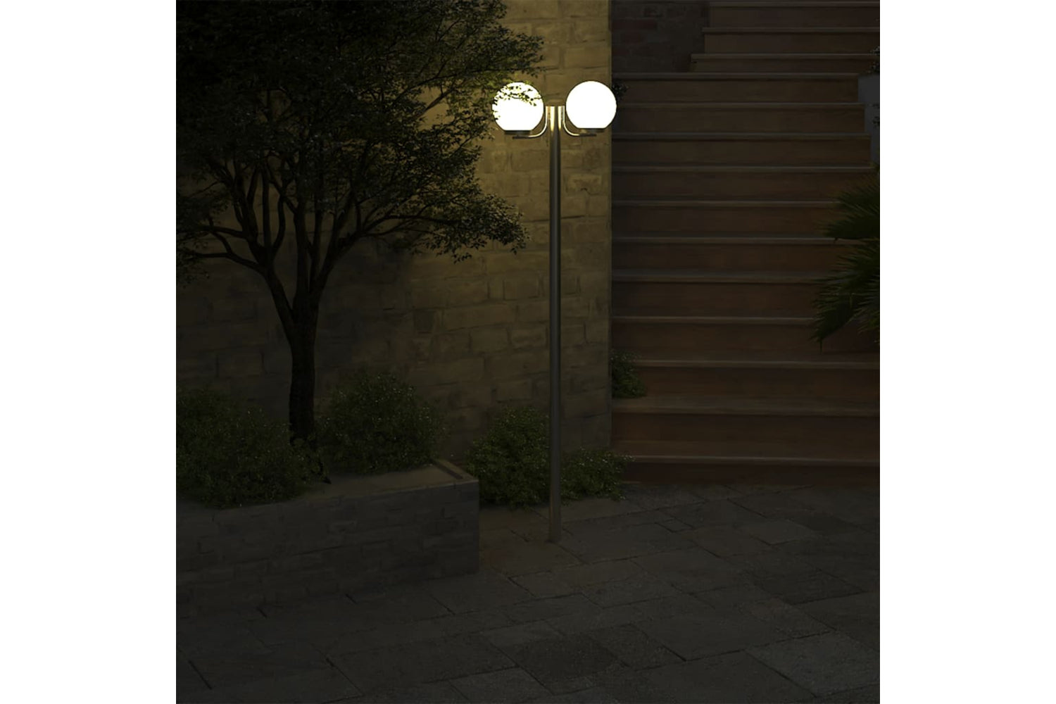 vidaXL 40390 Garden Lamp Post 2 Lamps 220cm-5