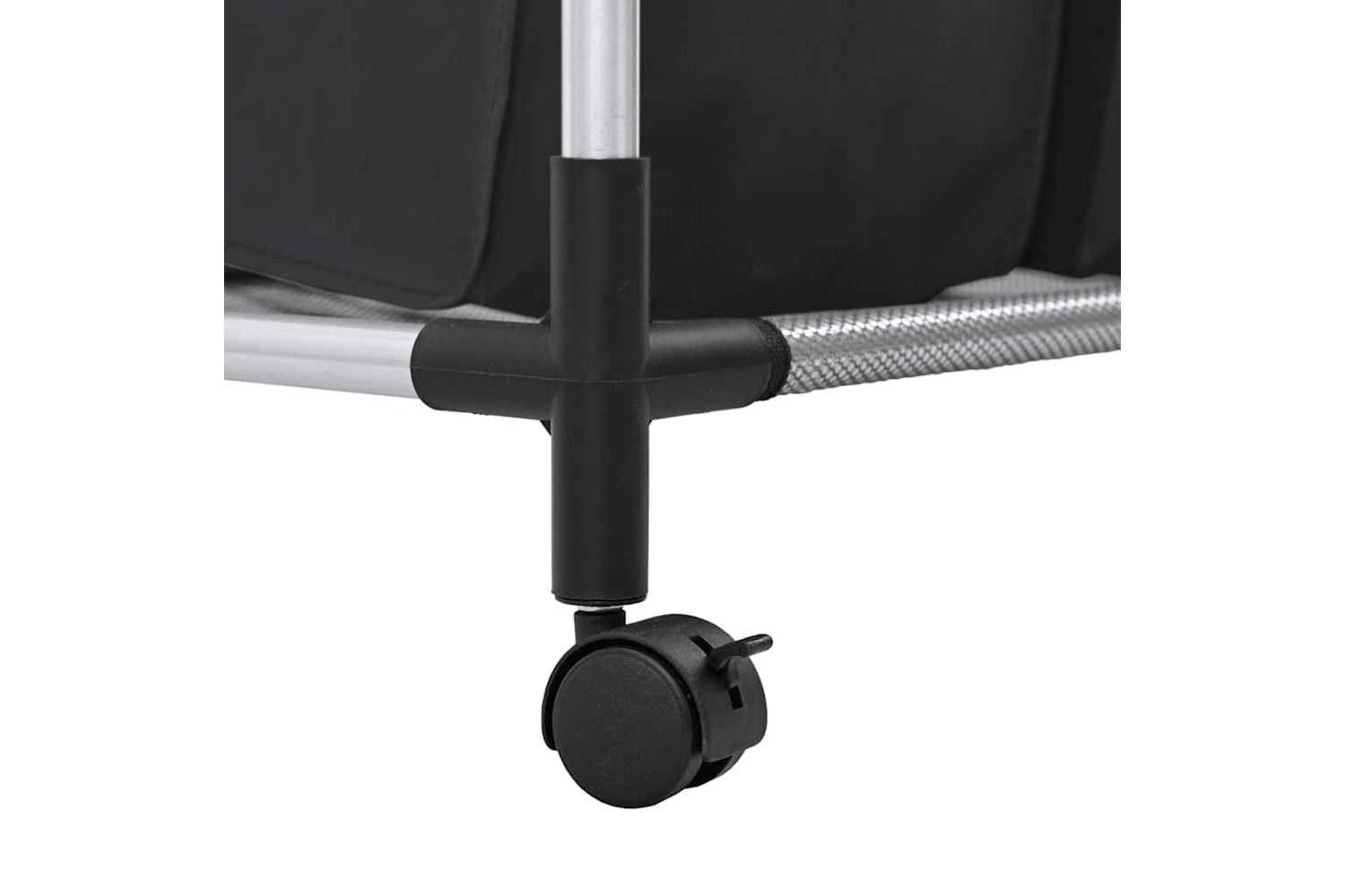Vidaxl 282426 Laundry Sorter With 3 Bags Black Steel-8