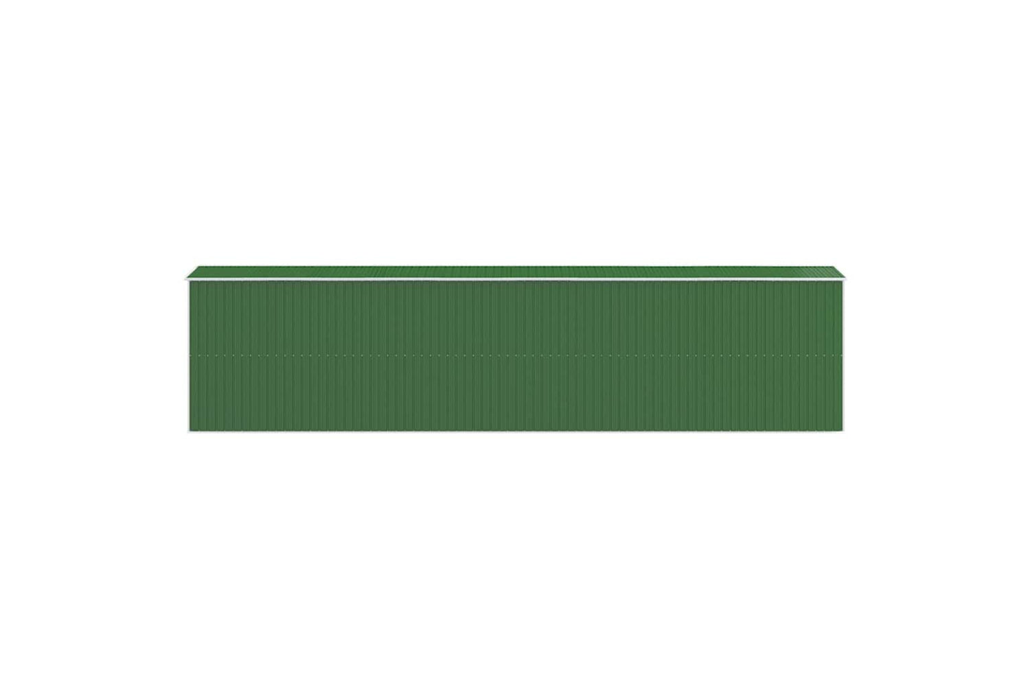 vidaXL 3147435 Garden Shed Green 192x855x223cm Galvanised Steel-4