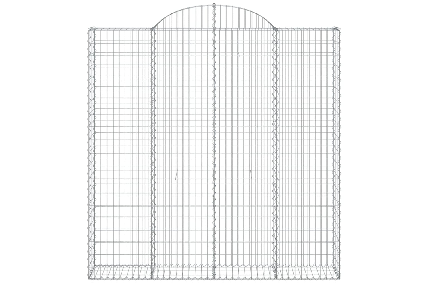vidaXL 153490 Arched Gabion Basket 200x30x200/220cm Galvanised Iron-2