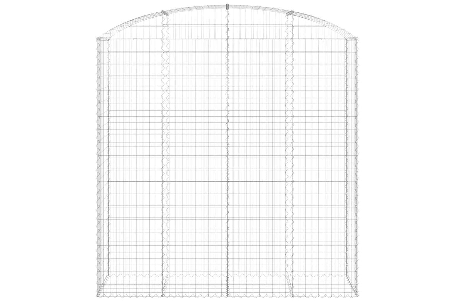 vidaXL 153480 Arched Gabion Basket 200x50x200/220cm Galvanised Iron-2