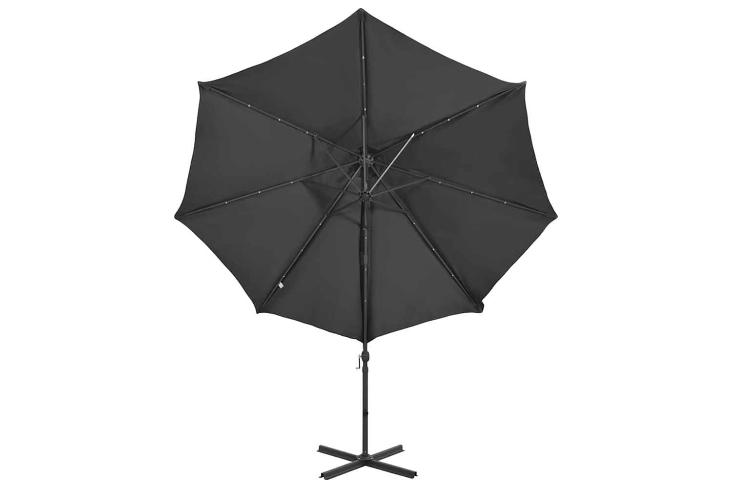 Vidaxl 312330 Cantilever Umbrella With Pole And Led Lights Anthracite 300 Cm-5