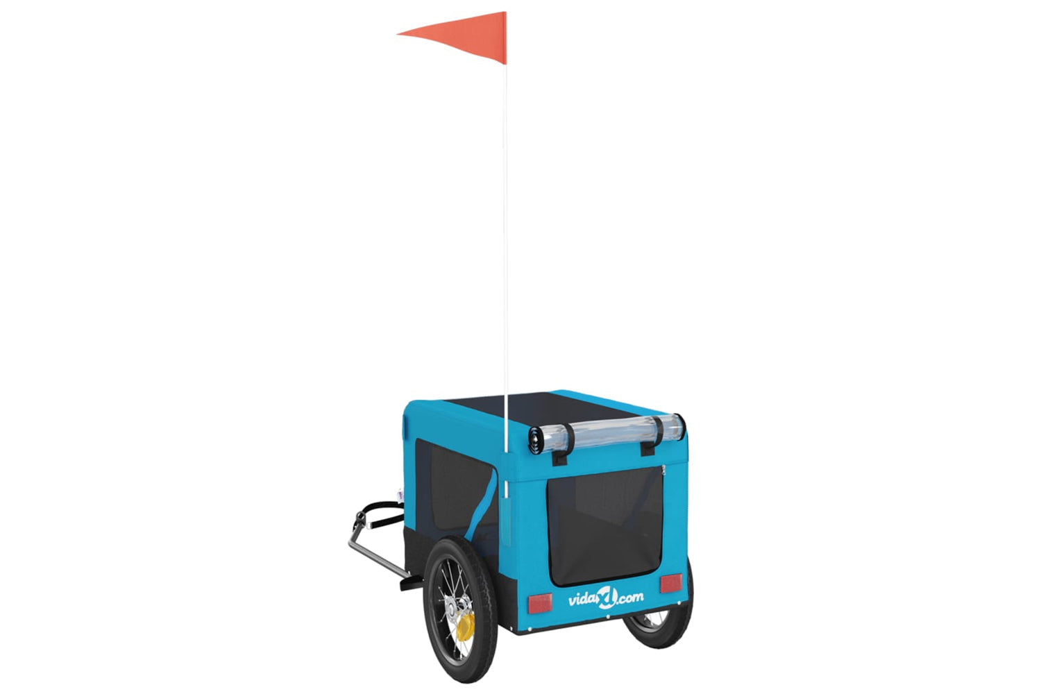 Vidaxl 93911 Pet Bike Trailer Blue And Black Oxford Fabric&iron-8
