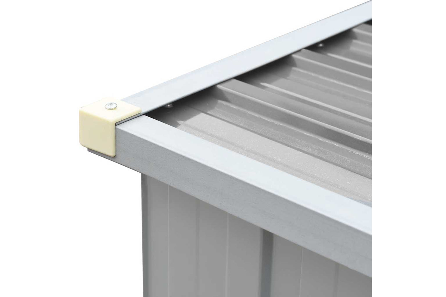 vidaXL 44859 Garden Log Storage Shed Galvanised Steel 330x84x152cm Grey-4