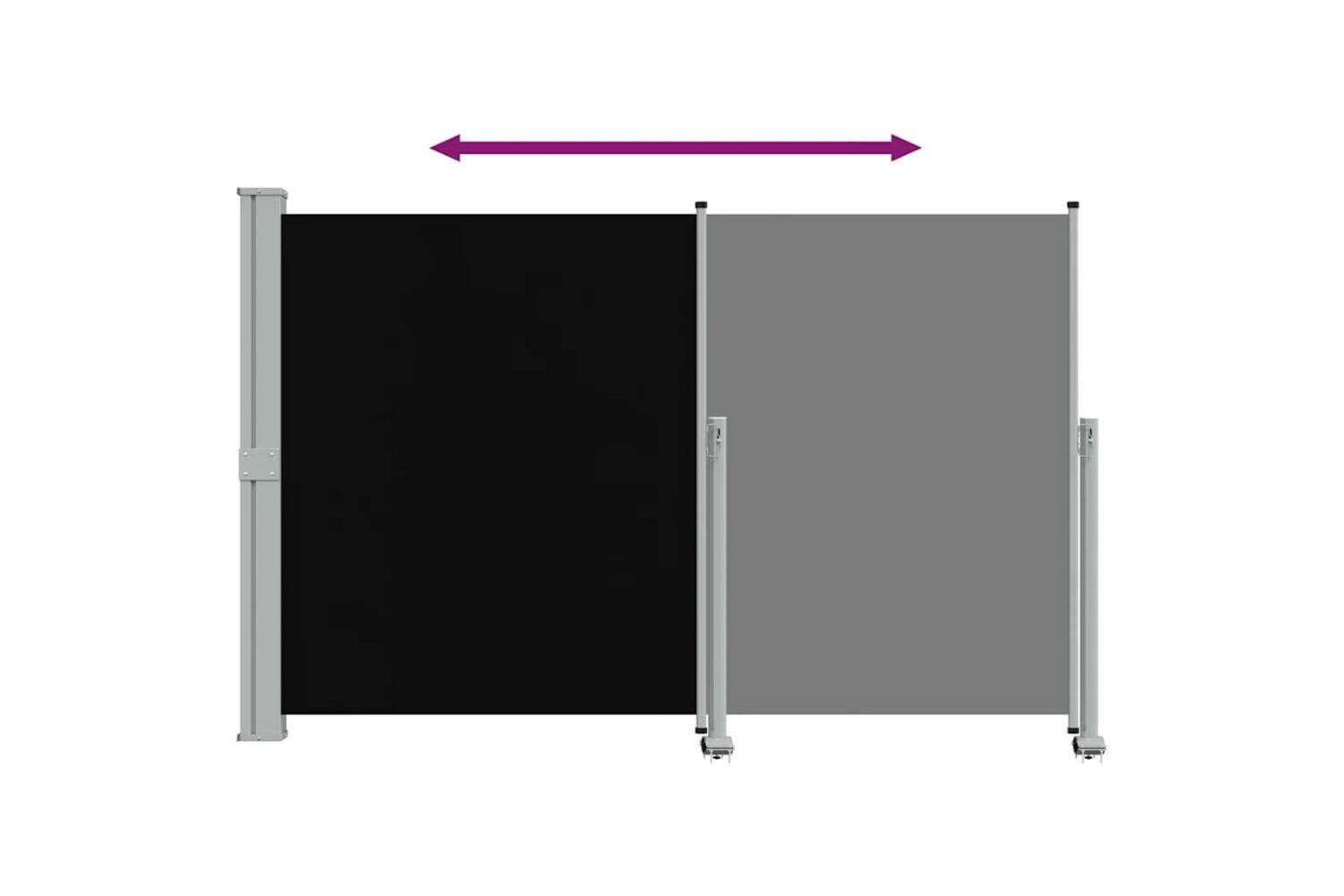 vidaXL 45193 Patio Retractable Side Awning 160 X 300cm Black-7