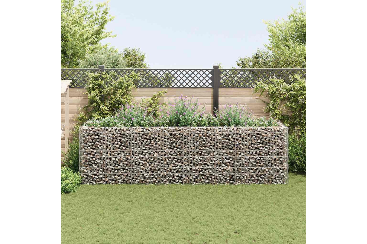 vidaXL 142553 Gabion Raised Bed Steel 360x90x100cm-2