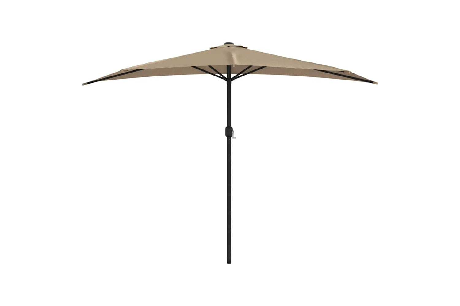 vidaXL 44594 Balcony Parasol With Aluminium Pole Taupe 300x155cm Half-2