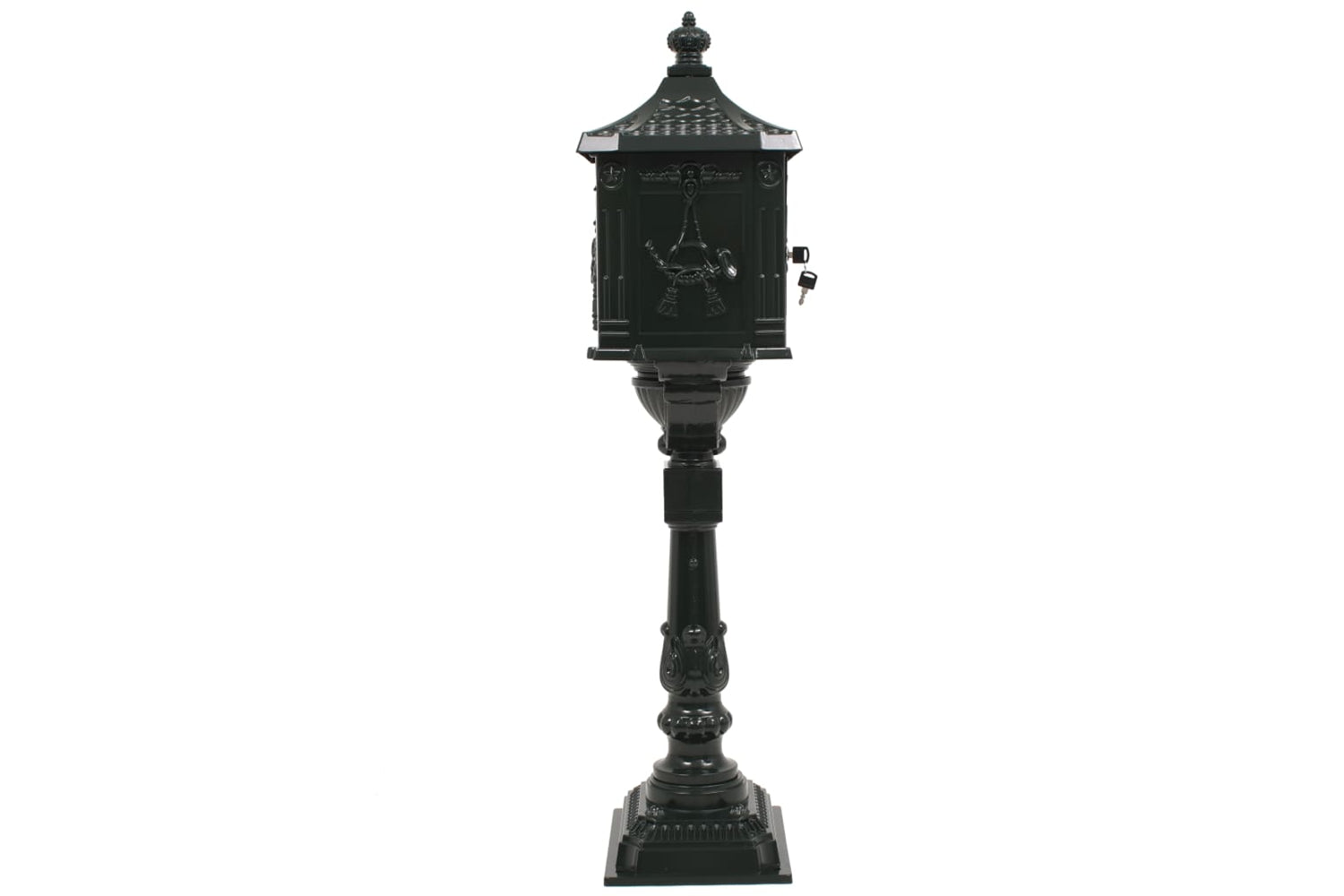 Vidaxl 43893 Pedestal Letterbox Aluminium Vintage Style Rustproof Green-5