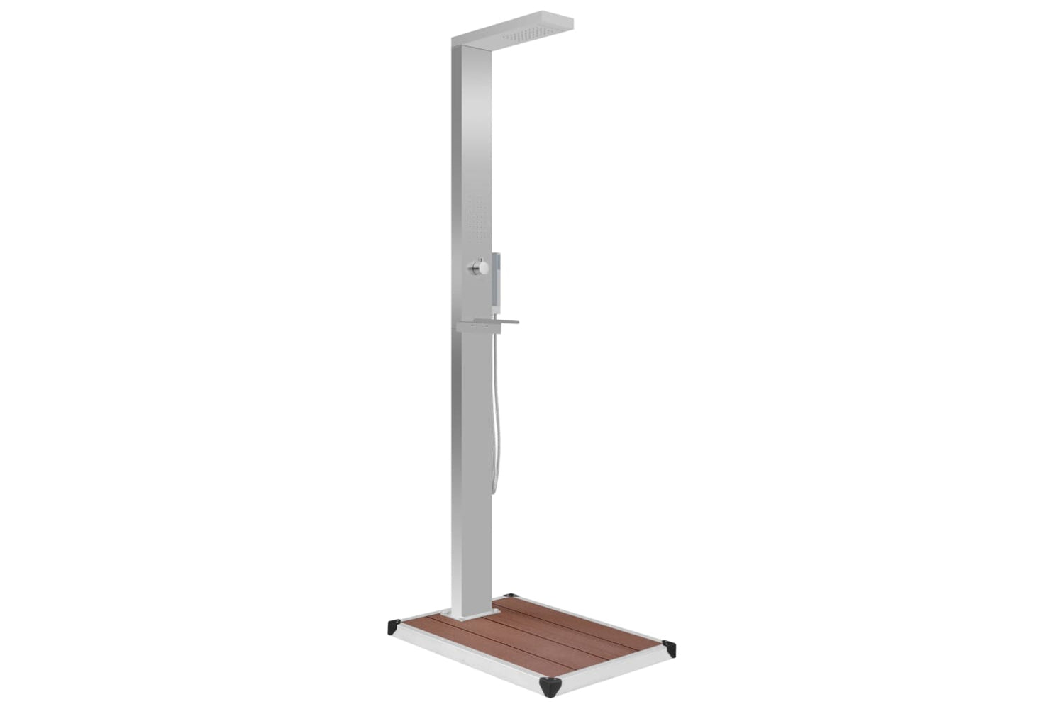 Vidaxl 3051289 Outdoor Shower With Tray Wpc Stainless Steel-2