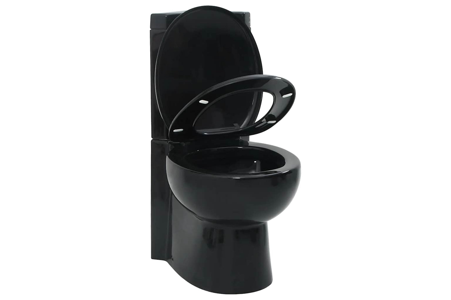 Vidaxl 141134 Wc Ceramic Toilet Bathroom Corner Toilet Black-3