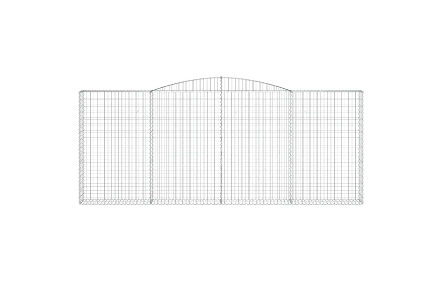 vidaXL 153528 Arched Gabion Basket 400x30x160/180cm Galvanised Iron-2