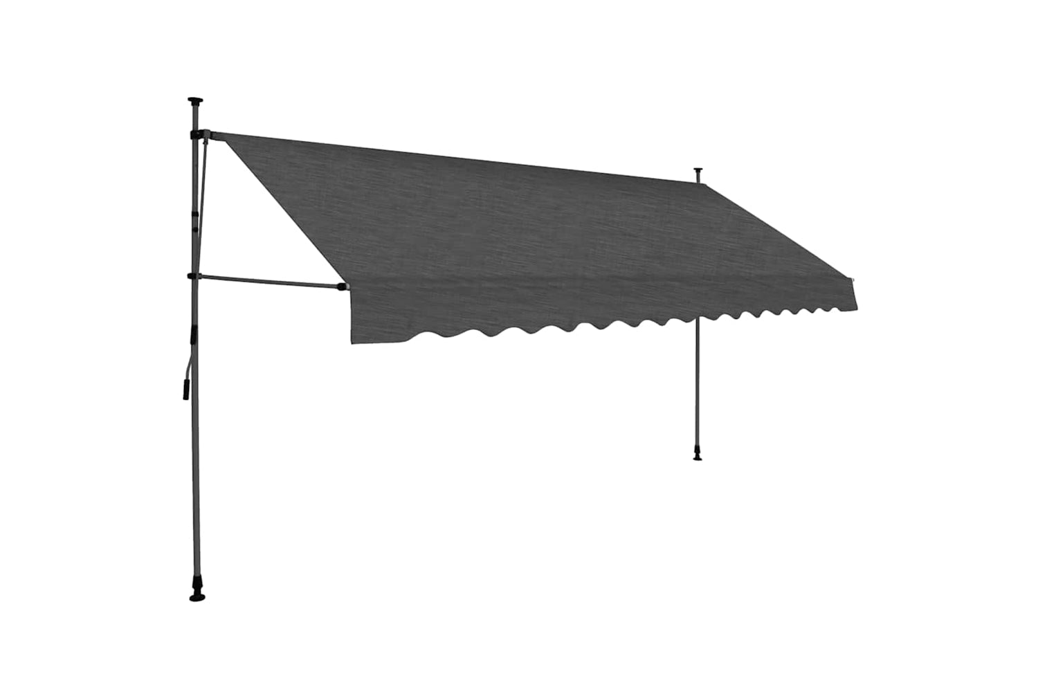 vidaXL 145867 Manual Retractable Awning With Led 350cm Anthracite-2