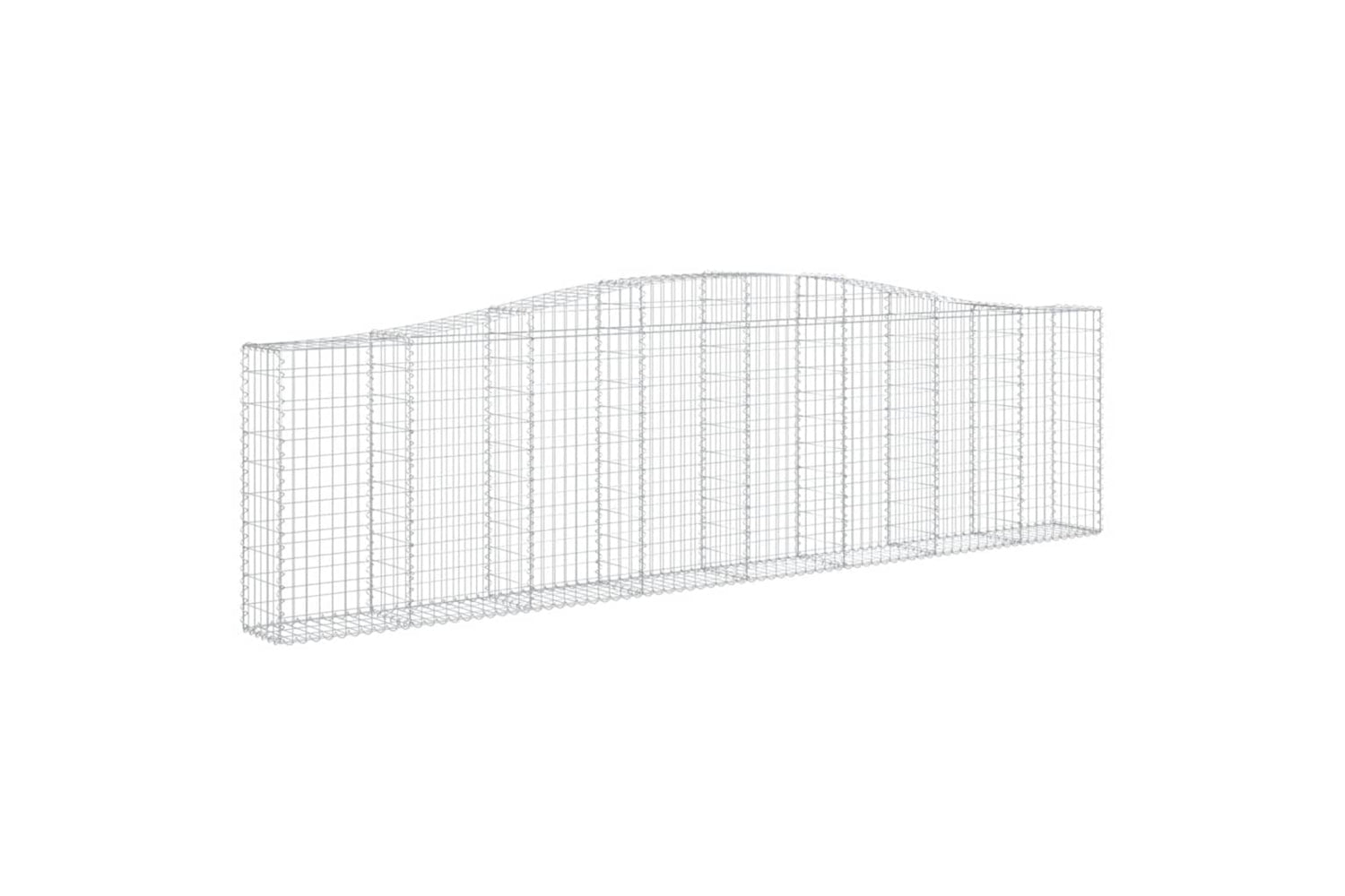 vidaXL 3145835 Arched Gabion Baskets 15 Pcs 400x30x100/120cm Galvanised Iron-2