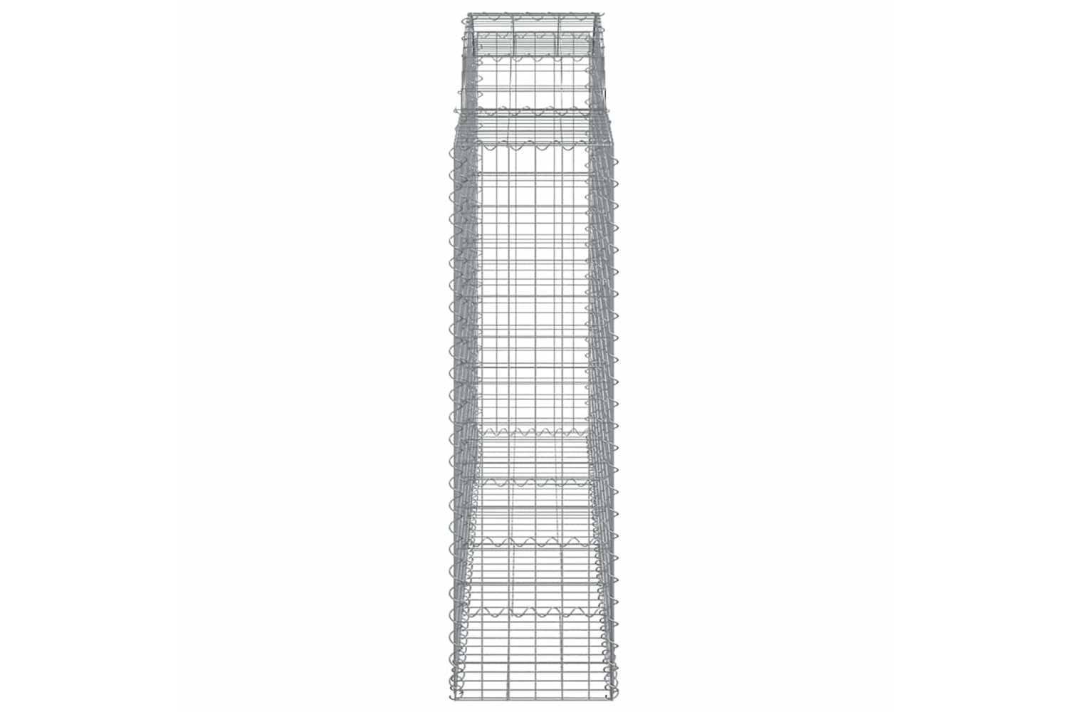 vidaXL 3146365 Arched Gabion Baskets 5 Pcs 200x50x140/160cm Galvanised Iron-4