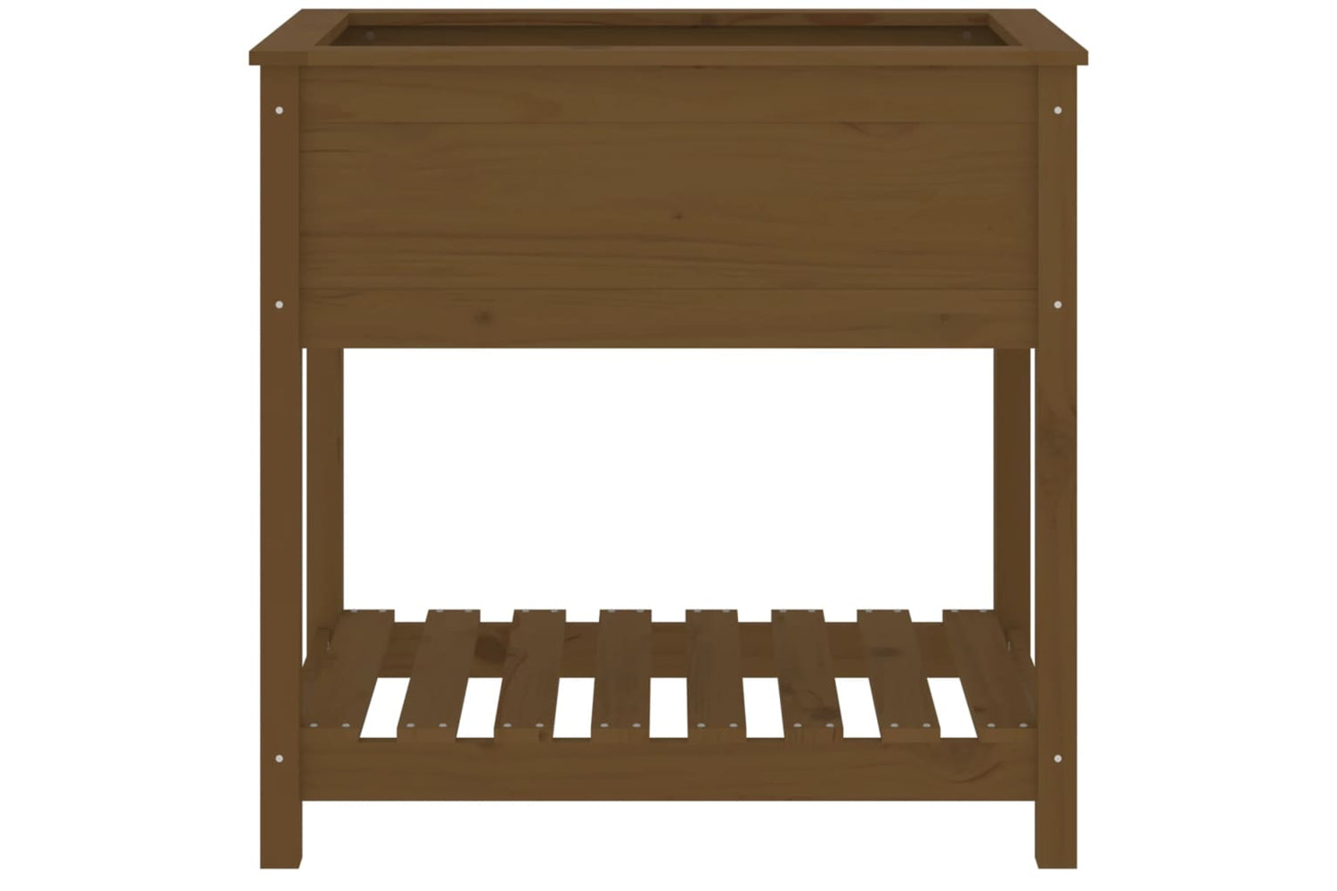 vidaXL 823783 Planter With Shelf Honey Brown 82.5x54x81cm Solid Wood Pine-4