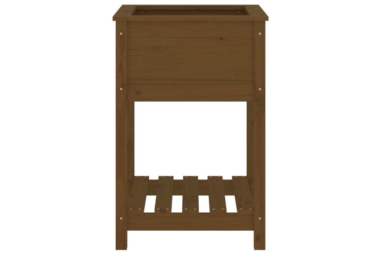 vidaXL 823776 Planter With Shelf Honey Brown 54x54x81cm Solid Wood Pine-4