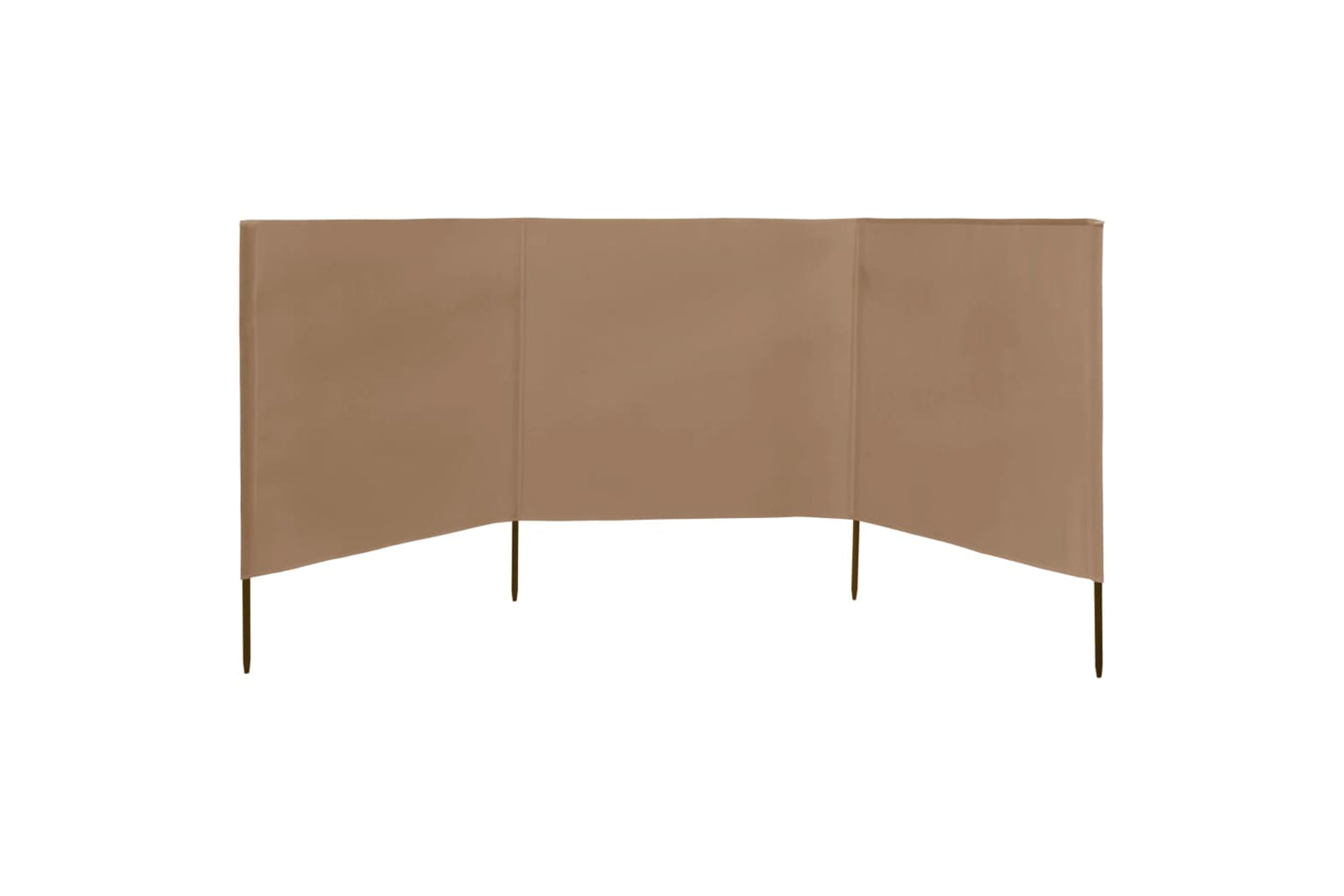 vidaXL 47151 3-panel Wind Screen Fabric 400x160cm Taupe-3
