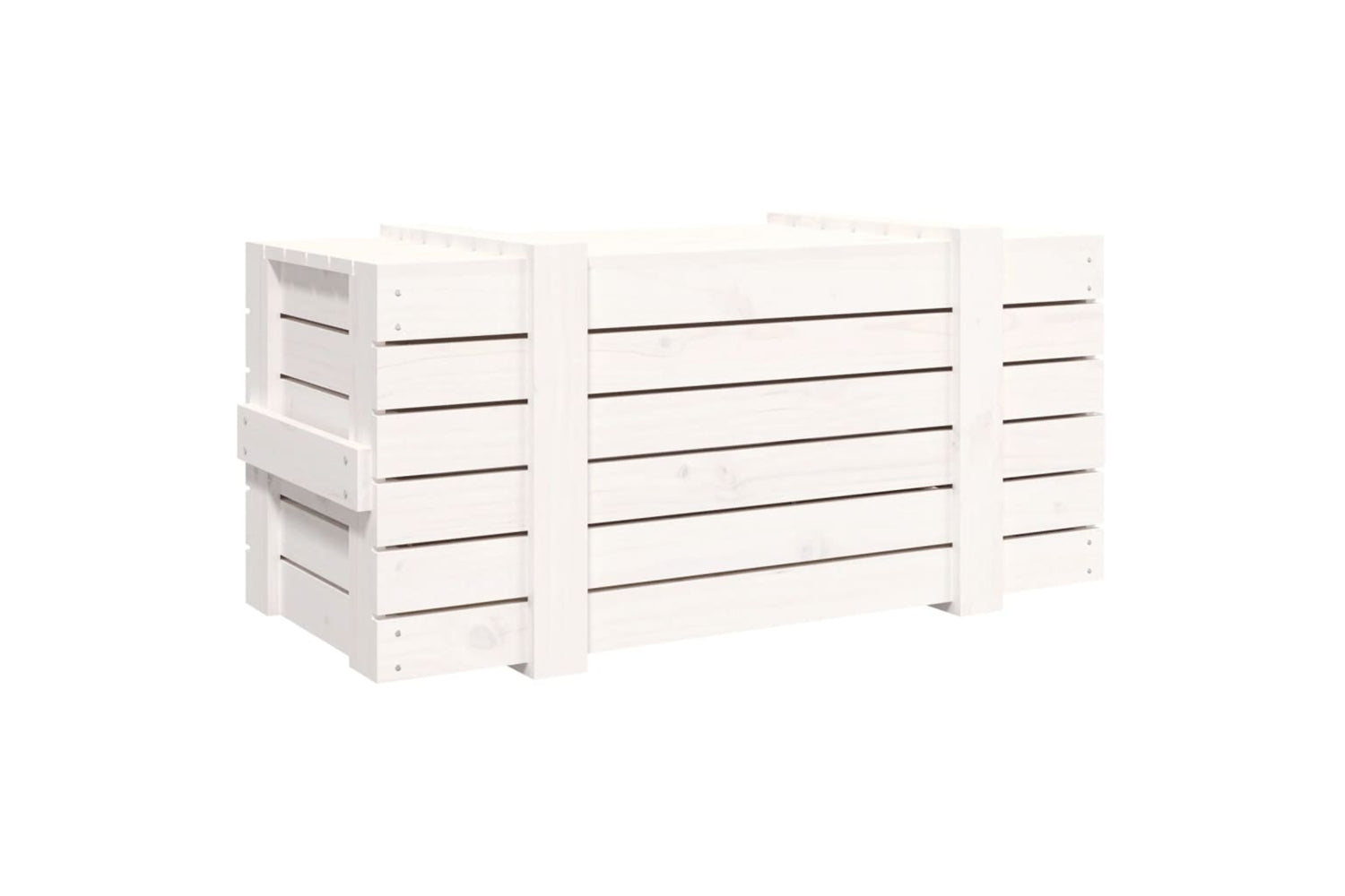 vidaXL 824999 Storage Box White 91x40.5x42cm Solid Wood Pine-5