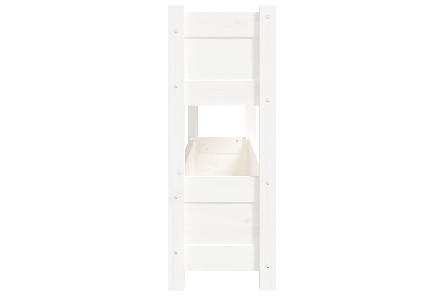 vidaXL 823928 Planter White 112x25x66cm Solid Wood Pine-5