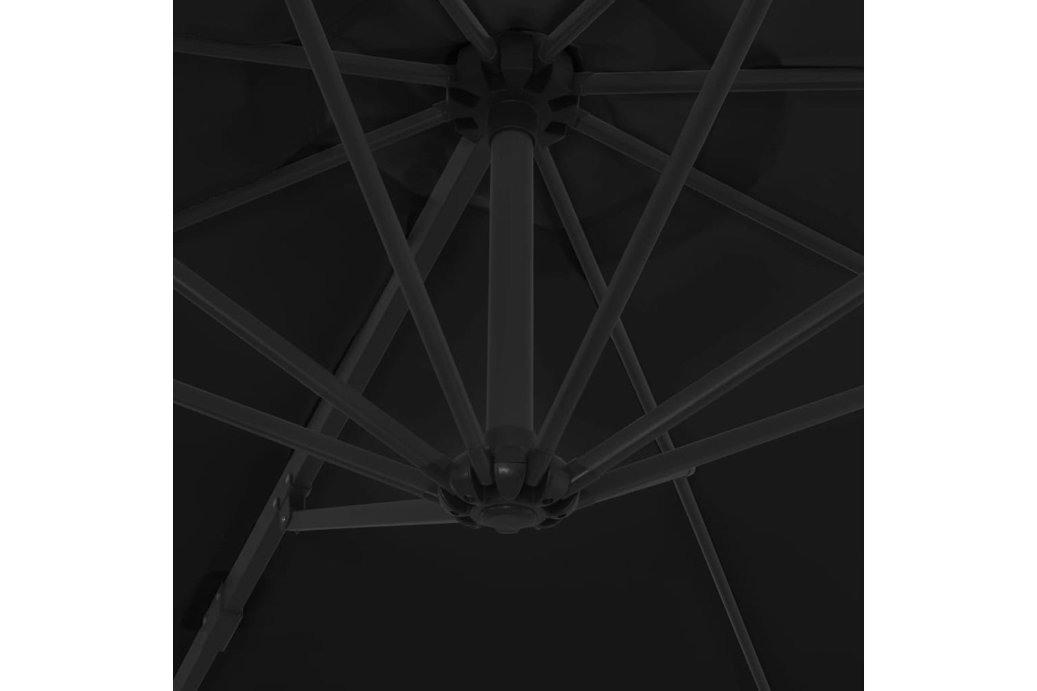 vidaXL 46998 Cantilever Umbrella With Steel Pole Black 300cm-6