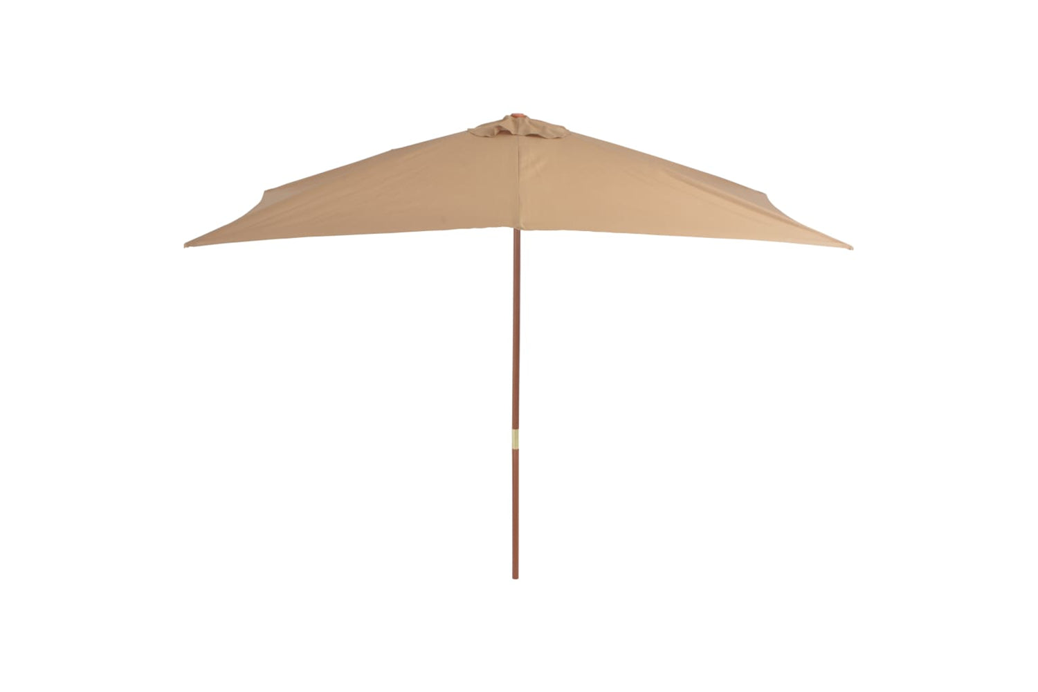 vidaXL 44514 Outdoor Parasol With Wooden Pole 200x300cm Taupe-3