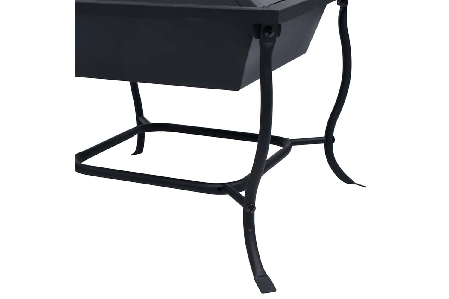 Vidaxl Fire Pit Black 42x42x45 Cm Steel-6