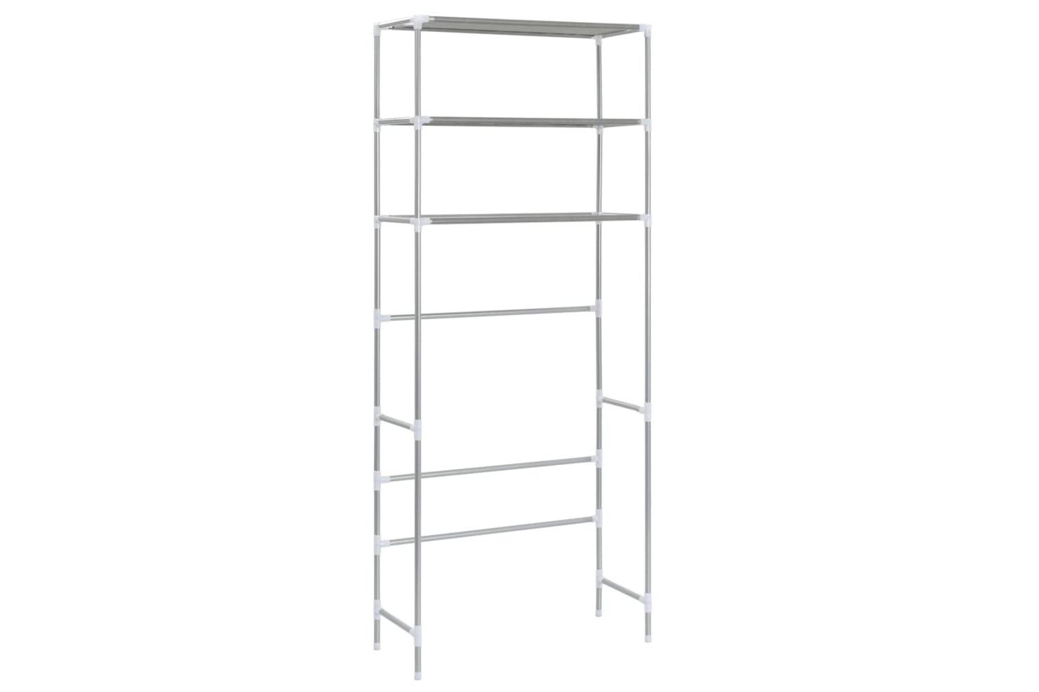 vidaXL 282465 3-tier Storage Rack Over Laundry Machine Silver 69x28x169cm-3