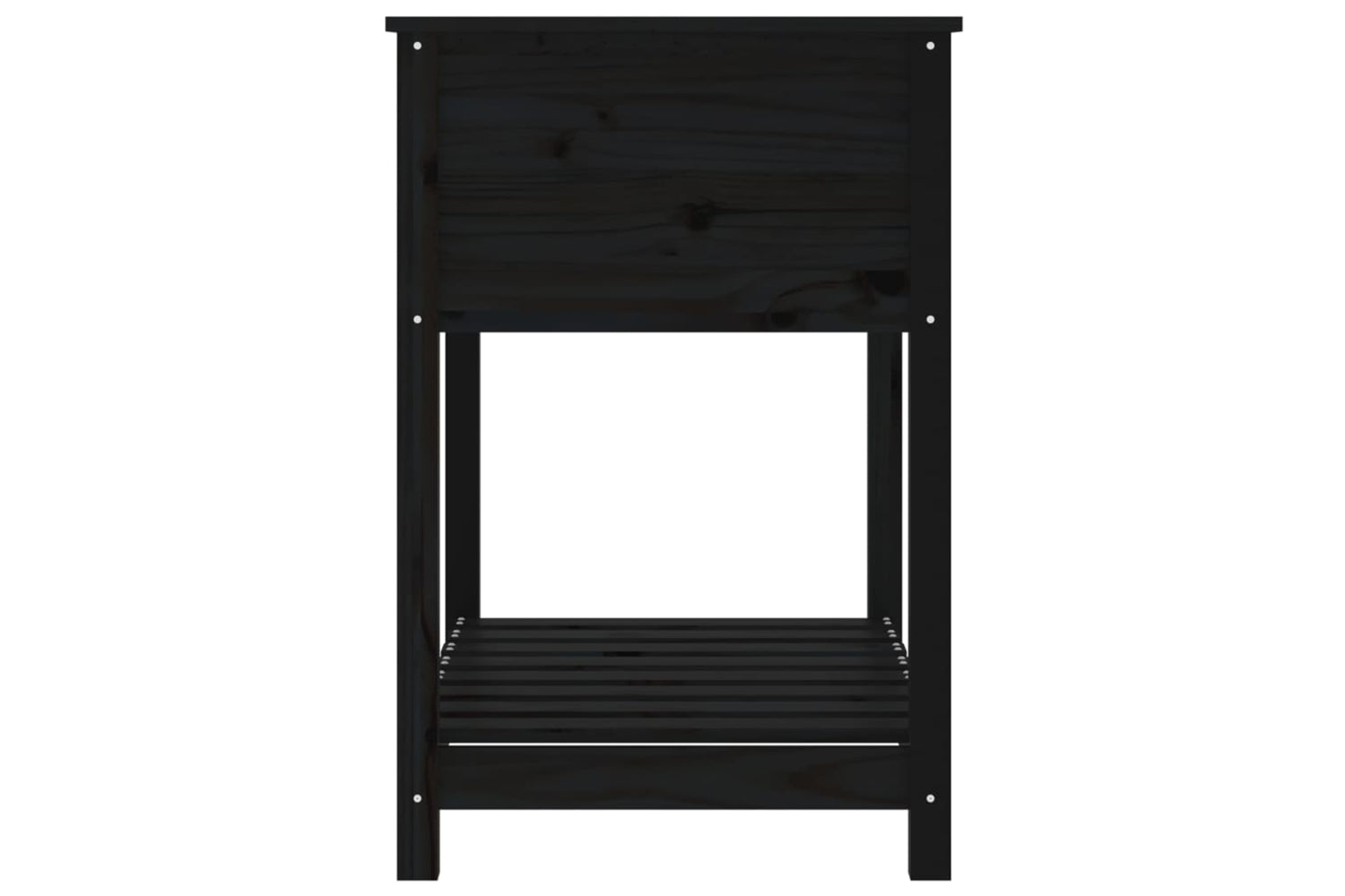 vidaXL 823784 Planter With Shelf Black 82.5x54x81cm Solid Wood Pine-5