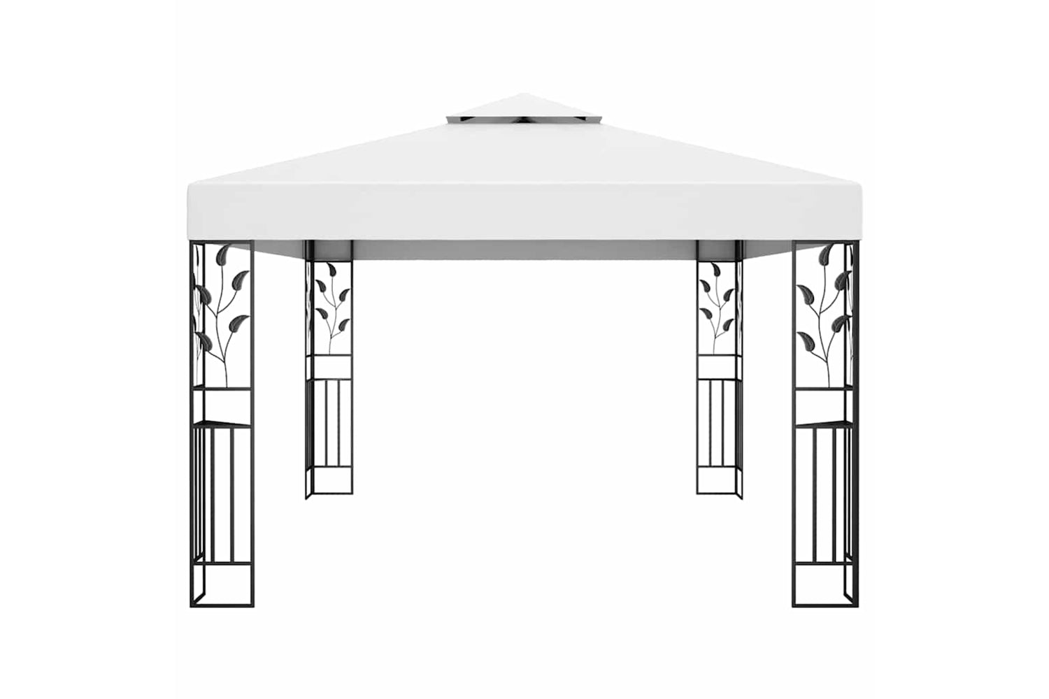 Vidaxl 3070298 Gazebo With Double Roof&led String Lights 3x4 M White-4